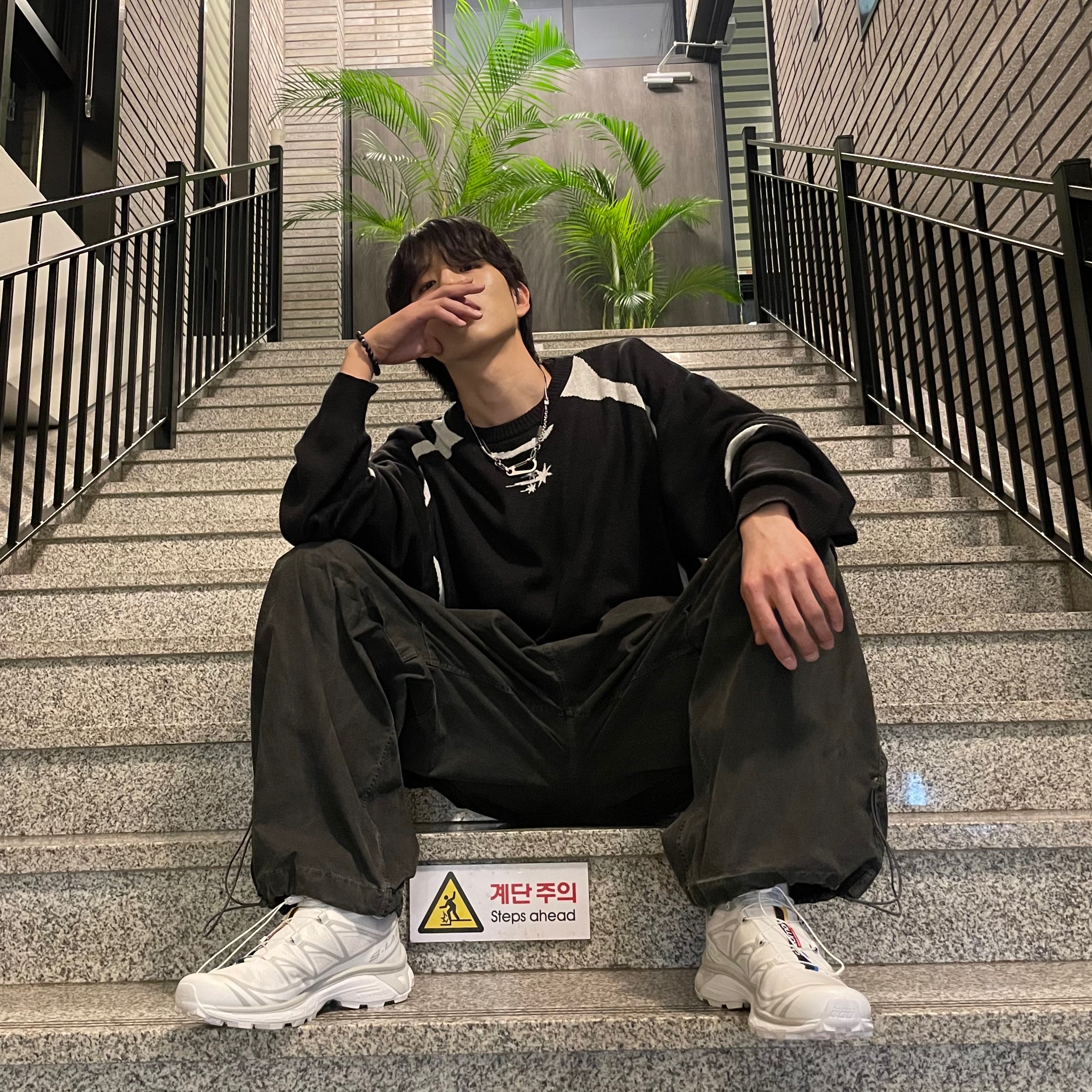 Salomon XT-6 ADV White 착용 스타일