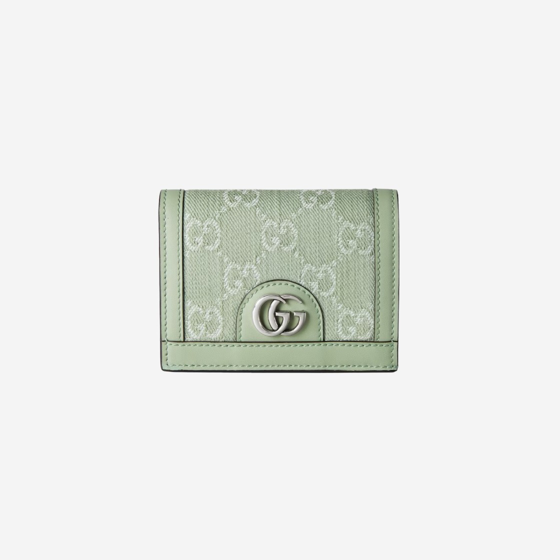 Gucci Ophidia GG Card Case Wallet Pale Green Denim 상세 이미지 1