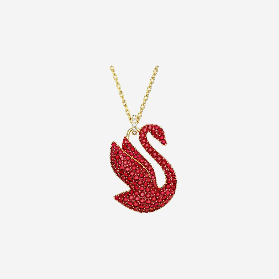 (W) Swarovski Iconic Swan Large Pendant Red Gold Plated 상세 이미지 2