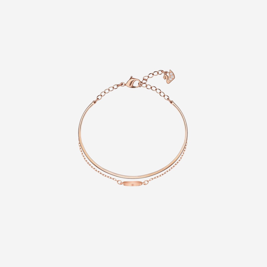 (W) Swarovski Ginger Bangle White Rose Gold Plated 상세 이미지 2