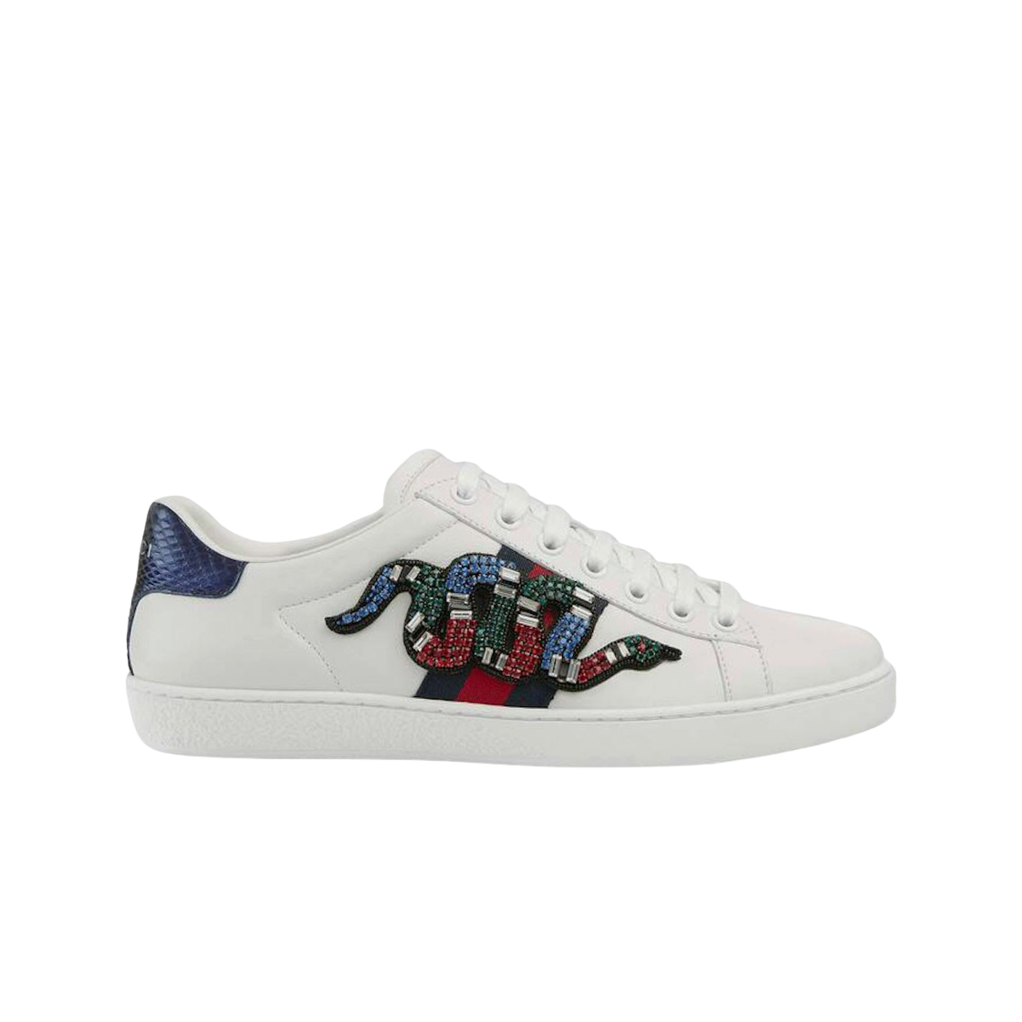 (W) Gucci Ace KingSnake Sneakers White 상세 이미지 1