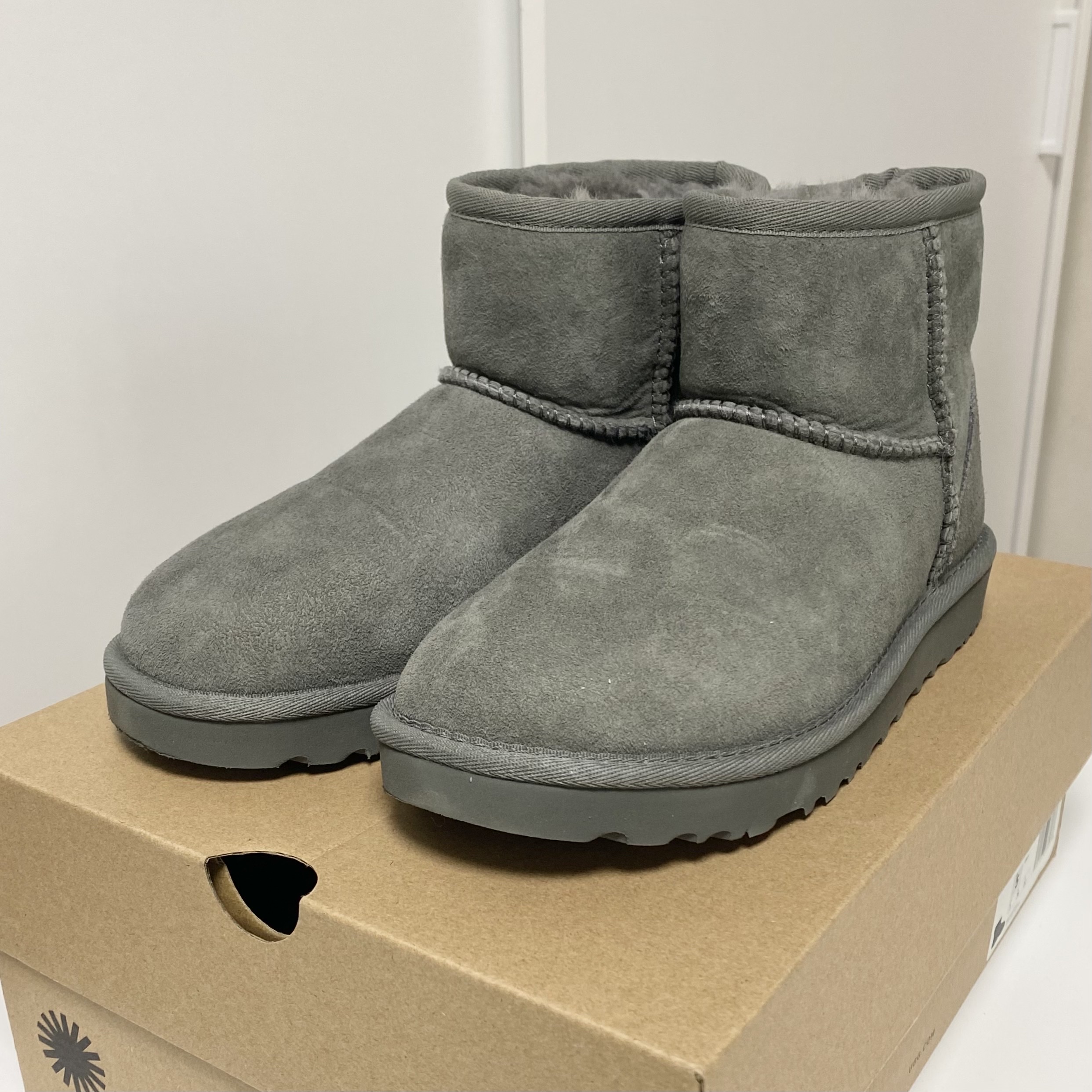 (W) UGG Classic Mini II Boots Grey 착용 스타일
