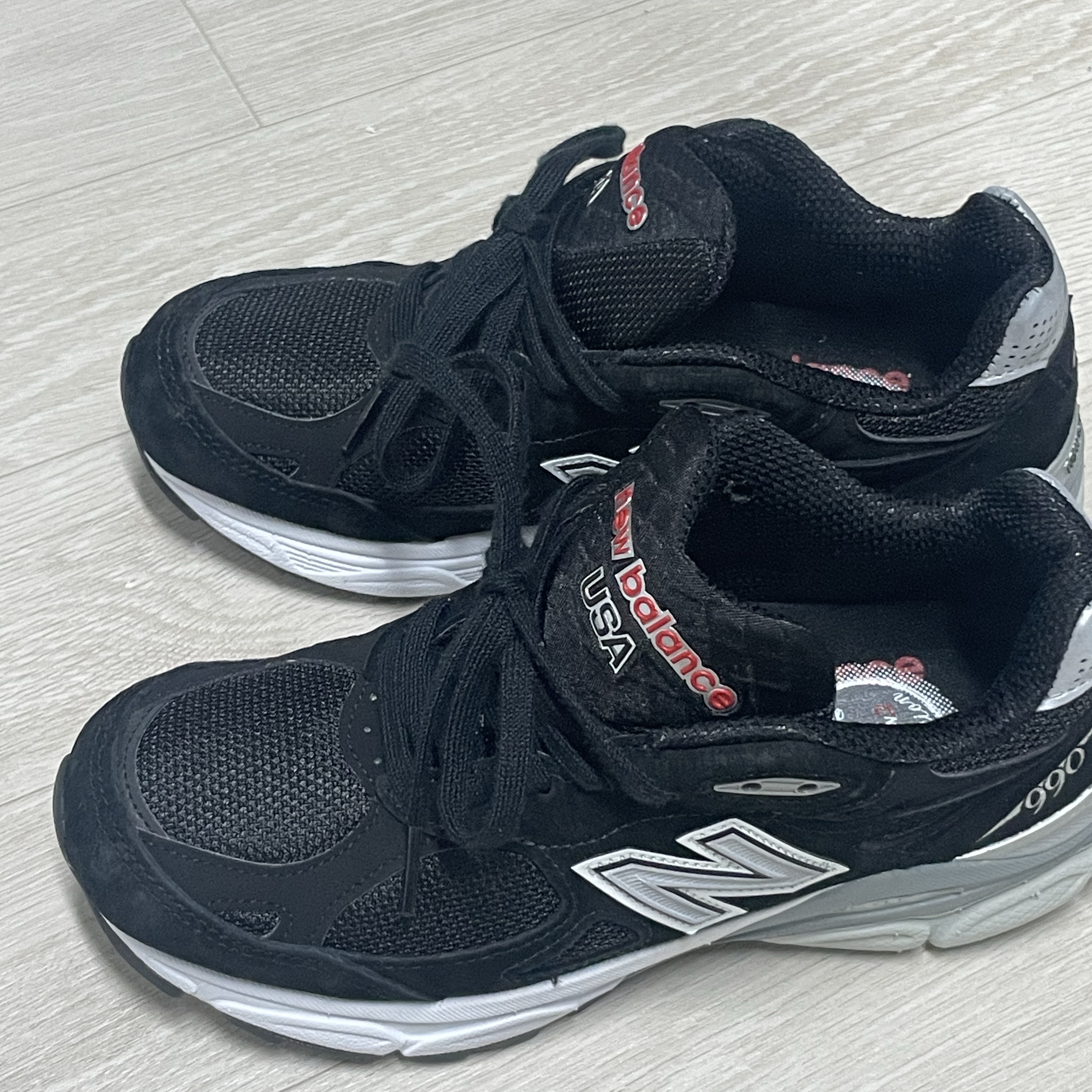 New Balance 990v3 Made in USA Black - D Standard 착용 스타일