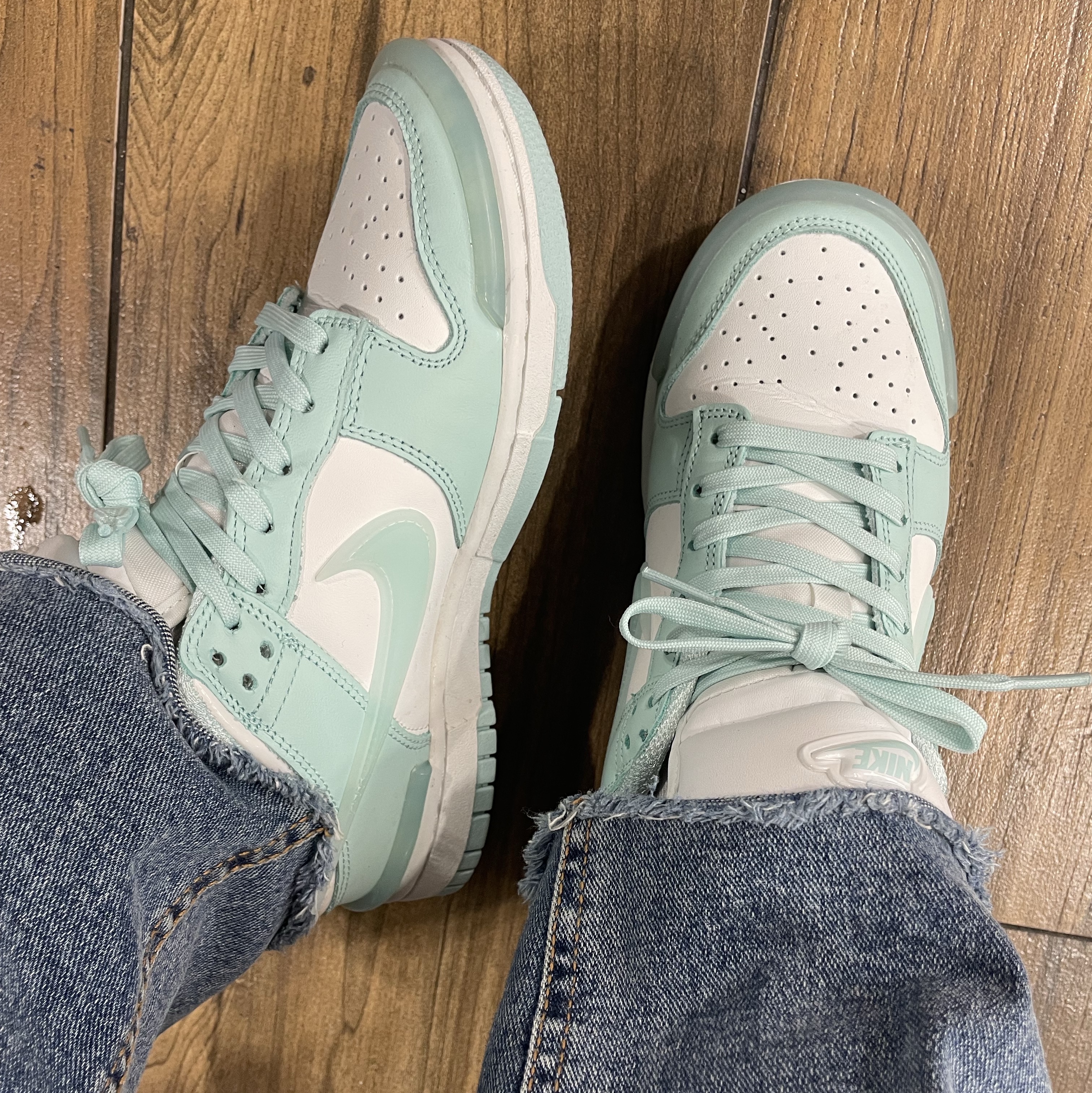 (W) Nike Dunk Low Twist Jade Ice 착용 스타일 - 2