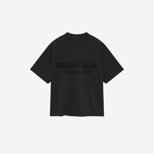 (키즈) 에센셜 크루넥 티셔츠 제트 블랙 - 24SS
