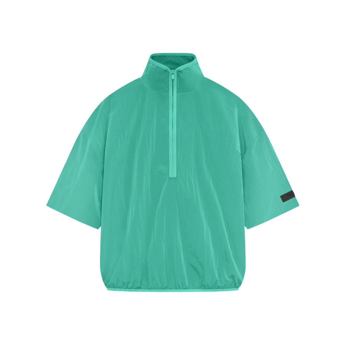 Essentials Crinkle Nylon Halfzip SS Shirt Mint Leaf - 24SS 상세 이미지 1