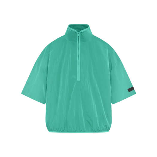 에센셜 크링클 나일론 하프집 숏슬리브 셔츠 민트 리프 - 24SS