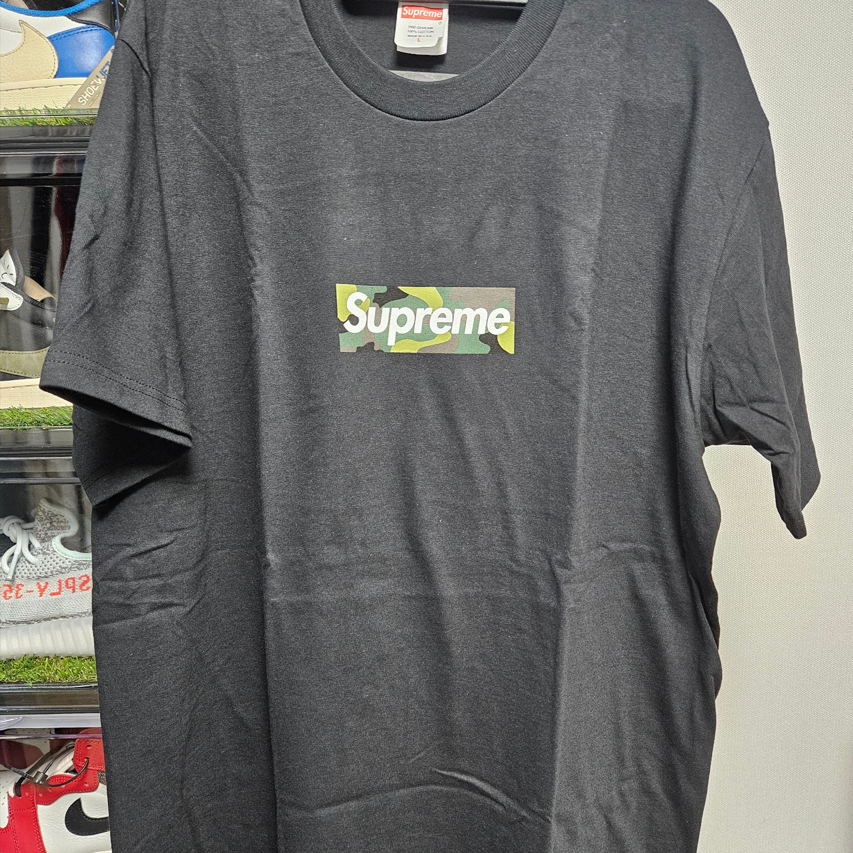 Supreme Box Logo T-Shirt Black - 23FW 착용 스타일