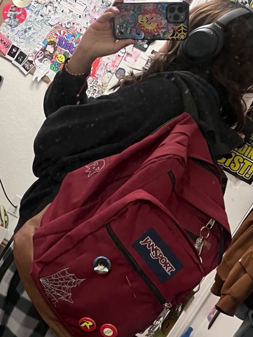 Jansport Superbreak Backpack Graphite Grey, Jansport Cool Student Backpack Navy 착용 스타일 - 4