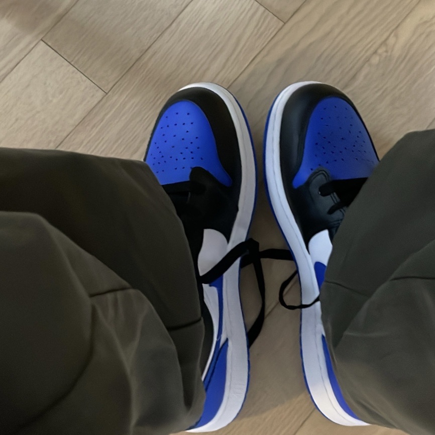 (GS) Jordan 1 Low Royal Toe 착용 스타일 - 1