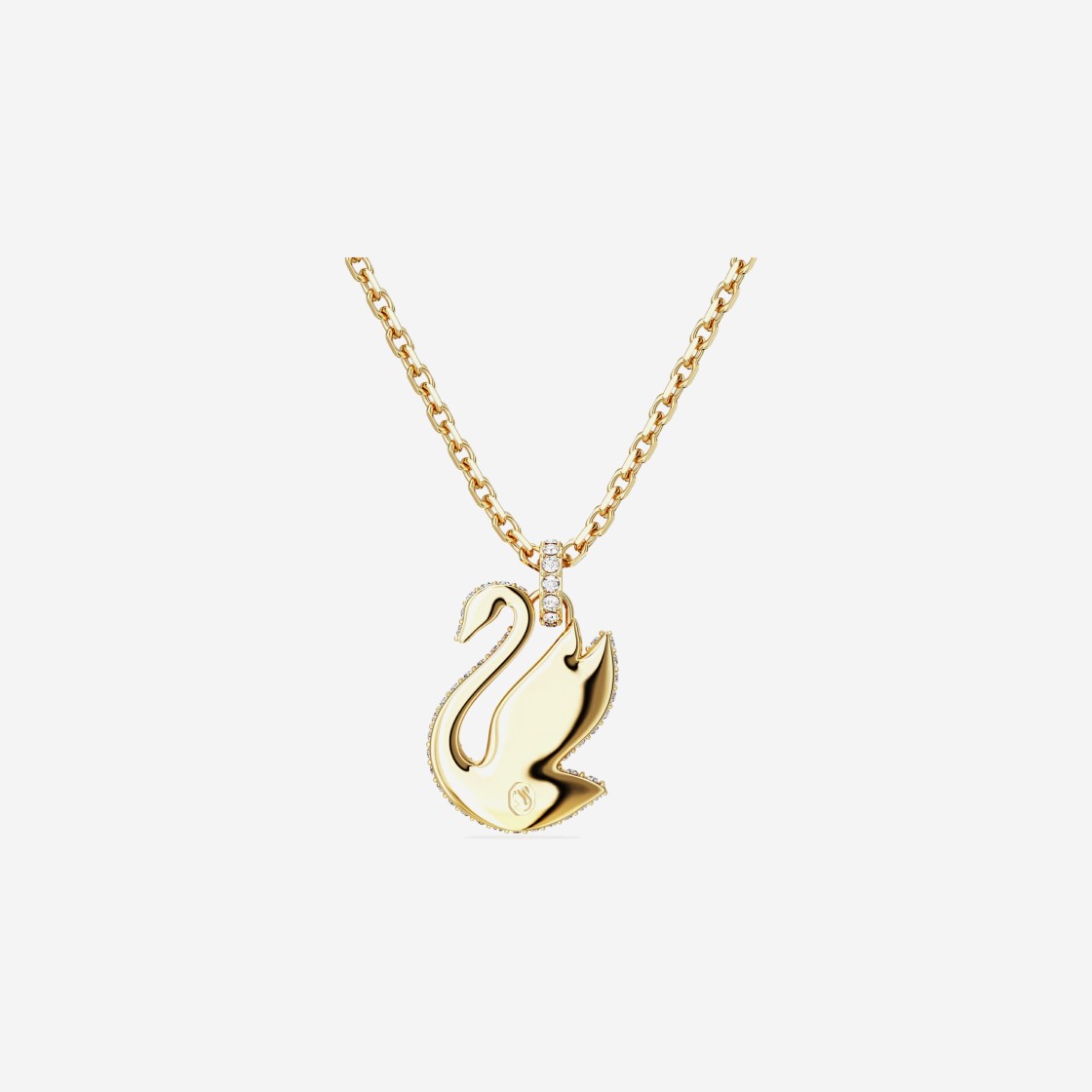 (W) Swarovski Iconic Swan Pendant Yellow Gold Plated 상세 이미지 3