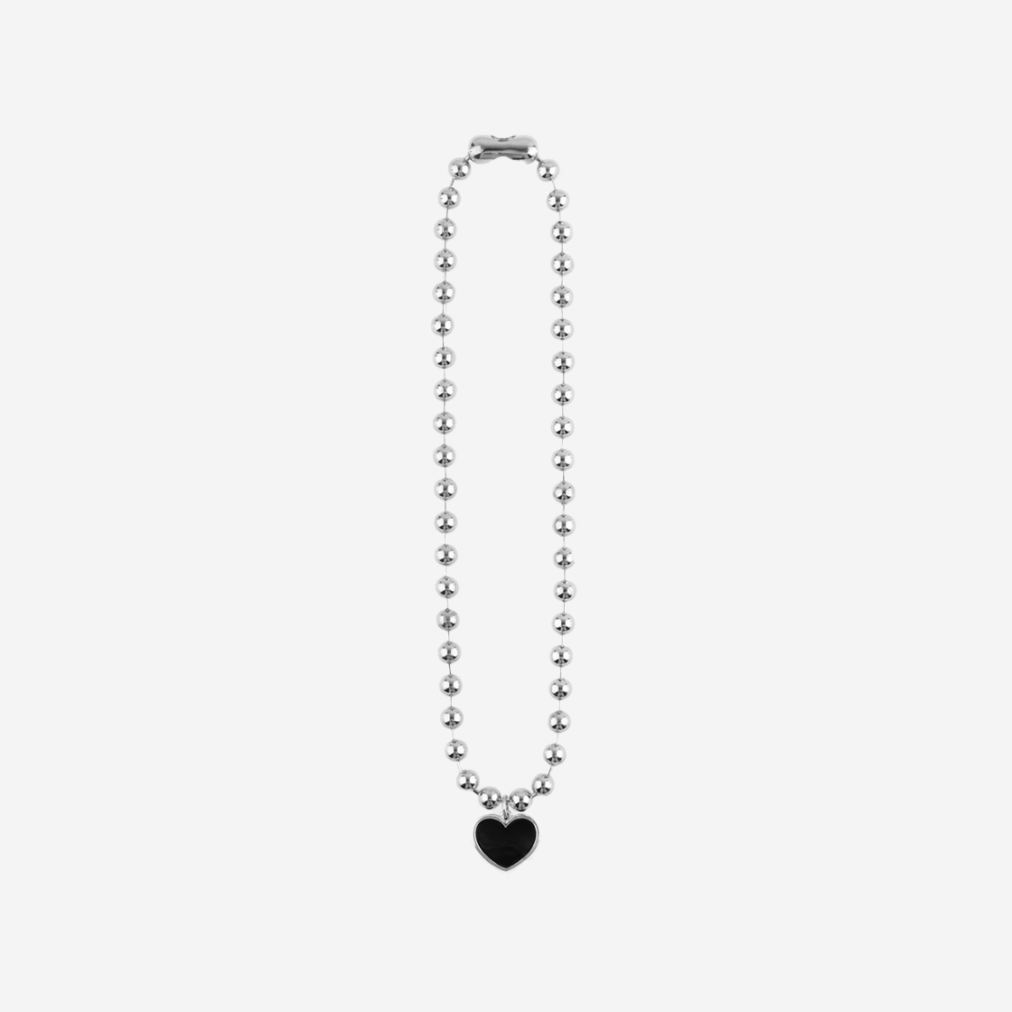 논논 빅 블랙 러브 넥클리스(Nonenon Big Black Love Necklace) - 2
