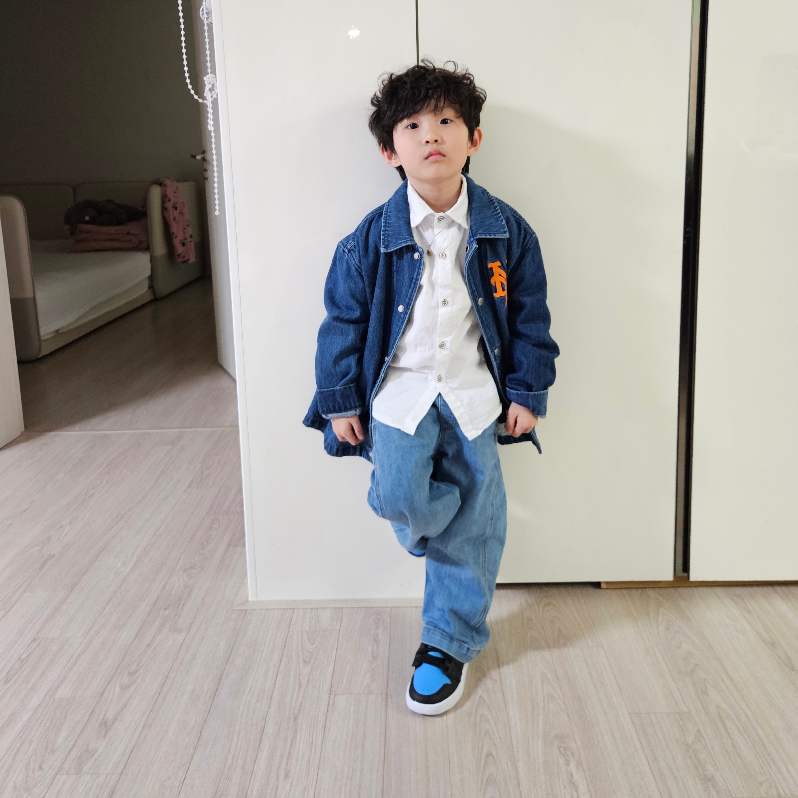 (PS) Jordan 1 Low Alt Black University Blue 착용 스타일 - 2