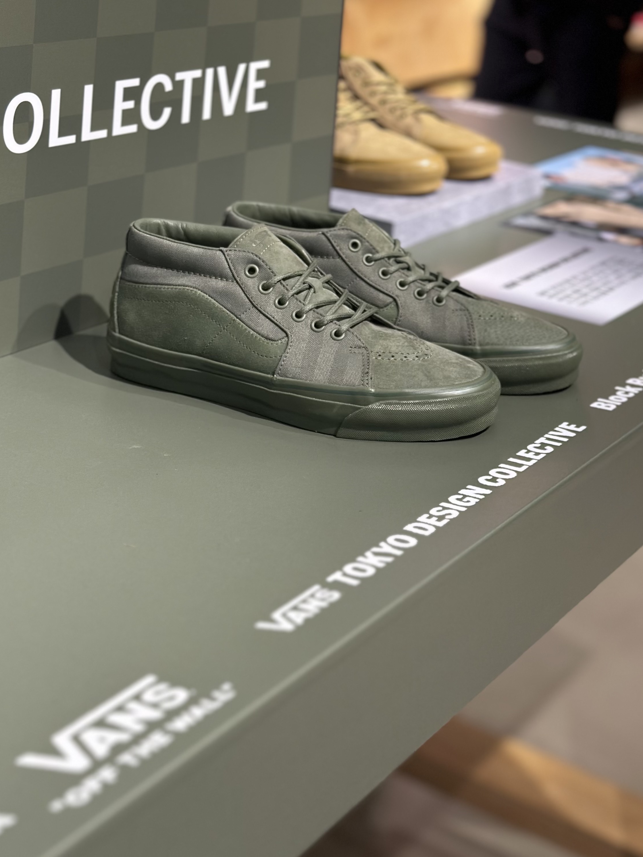 Vans TDC Sk8-Mid Reissue 83 MG LX Olive 착용 스타일 - 1