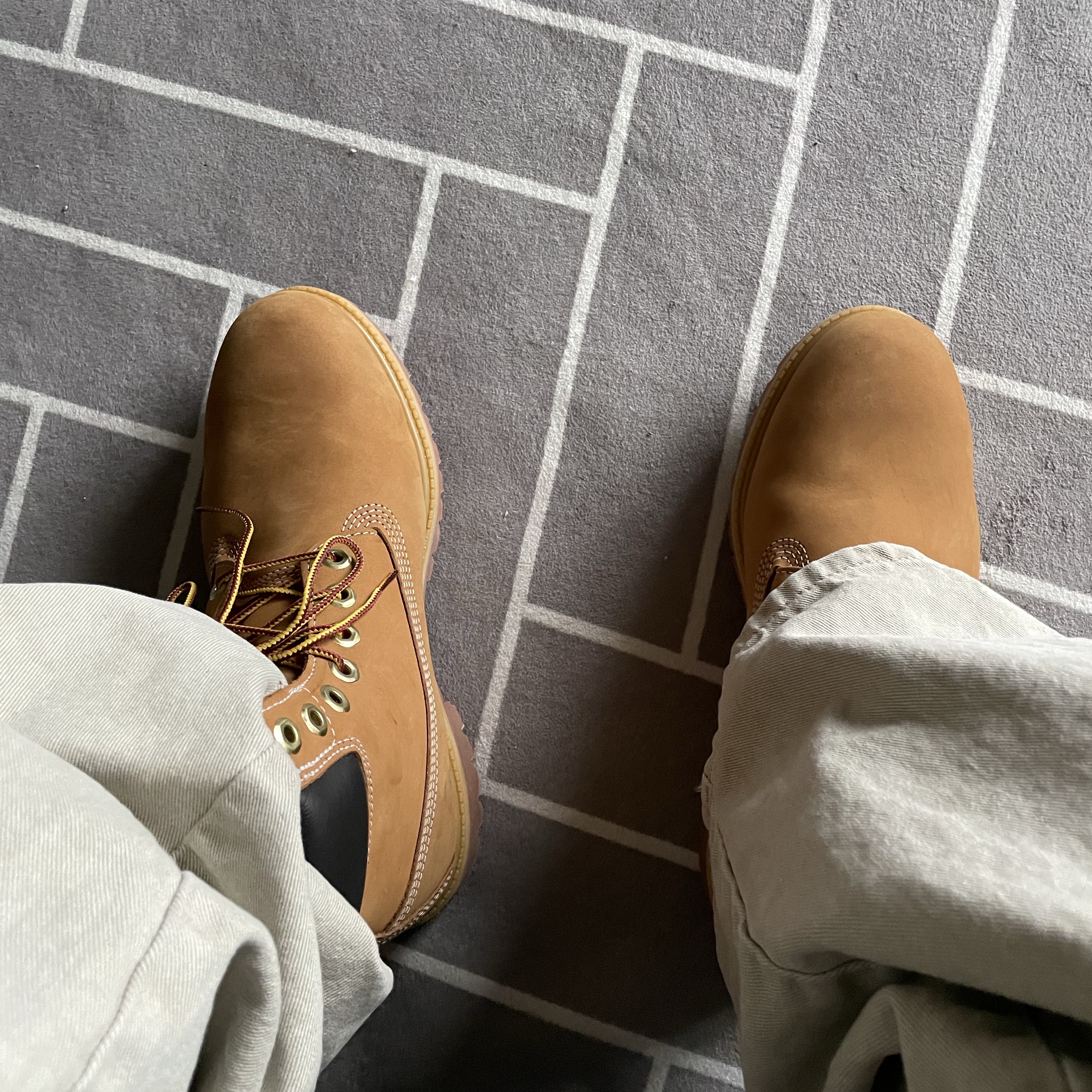 Timberland Premium 6 inch Waterproof Boot Wheat Nubuck - Wide 착용 스타일