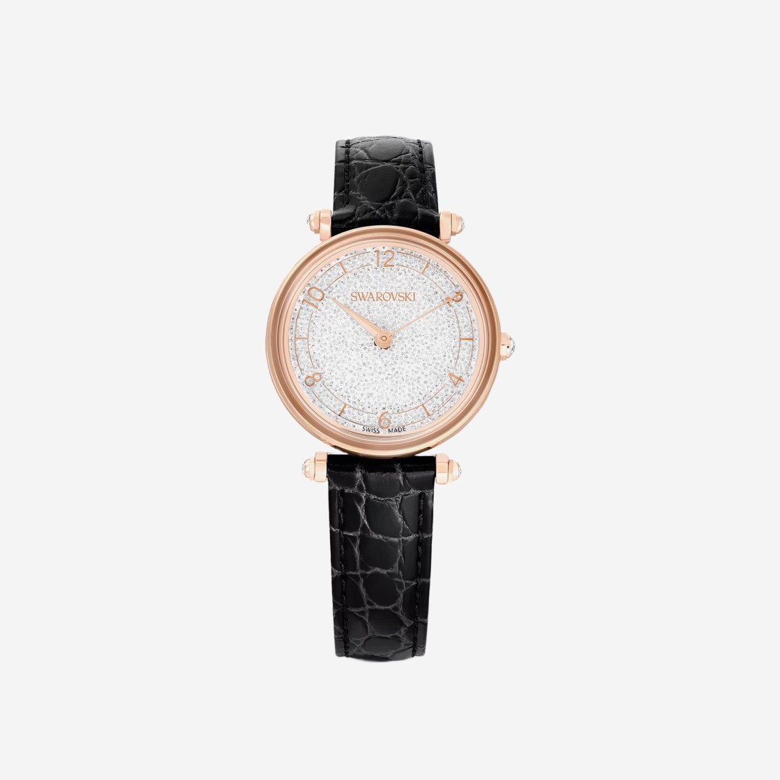 (W) Swarovski Crystalline Wonder Watch Black Rose Gold 상세 이미지 1