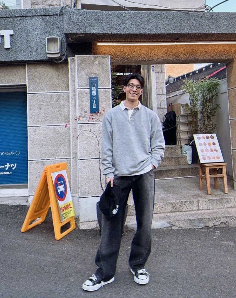 Porta Highlight Washed Denim Blue 착용 스타일 - 4