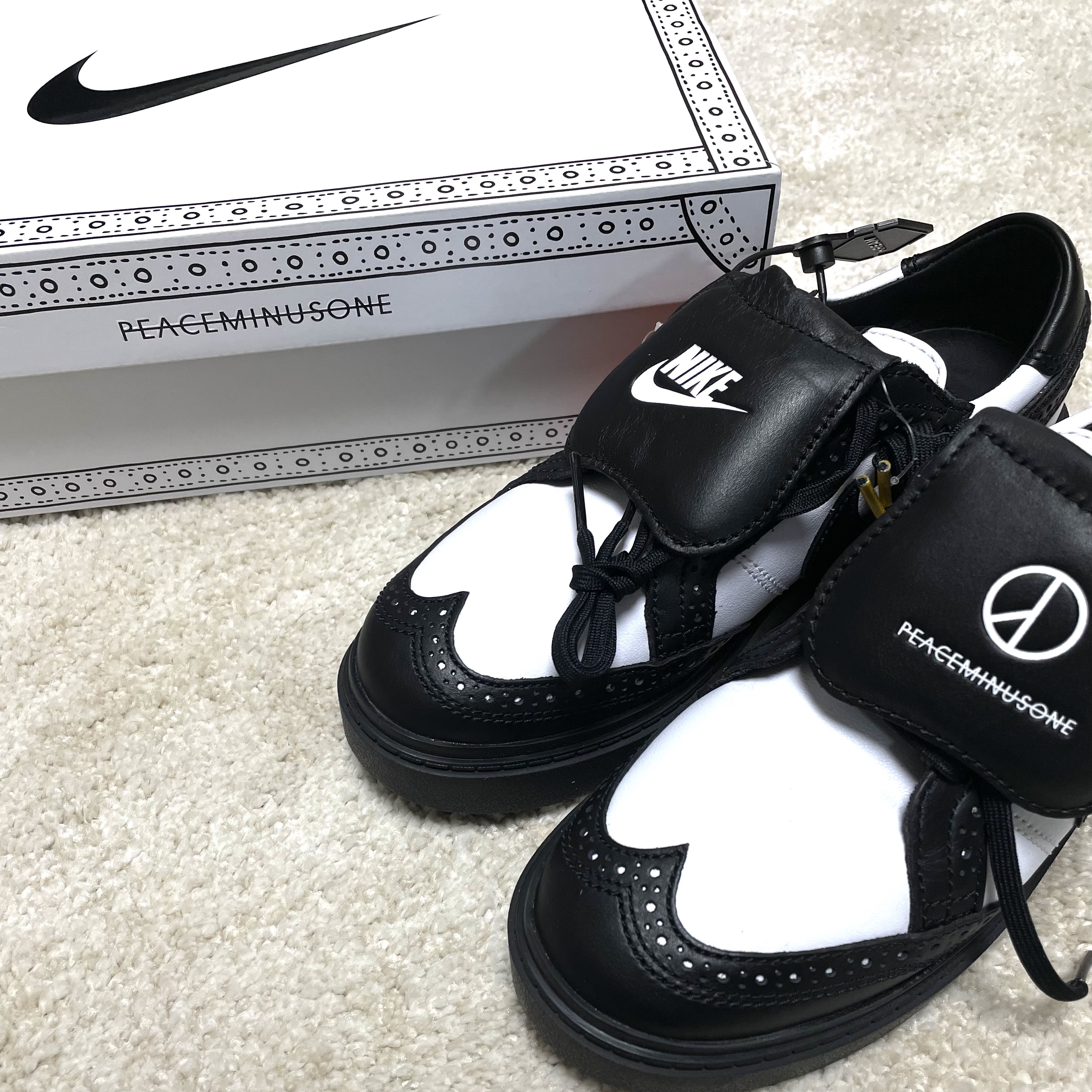 Nike x Peaceminusone Kwondo1 Black and White 착용 스타일