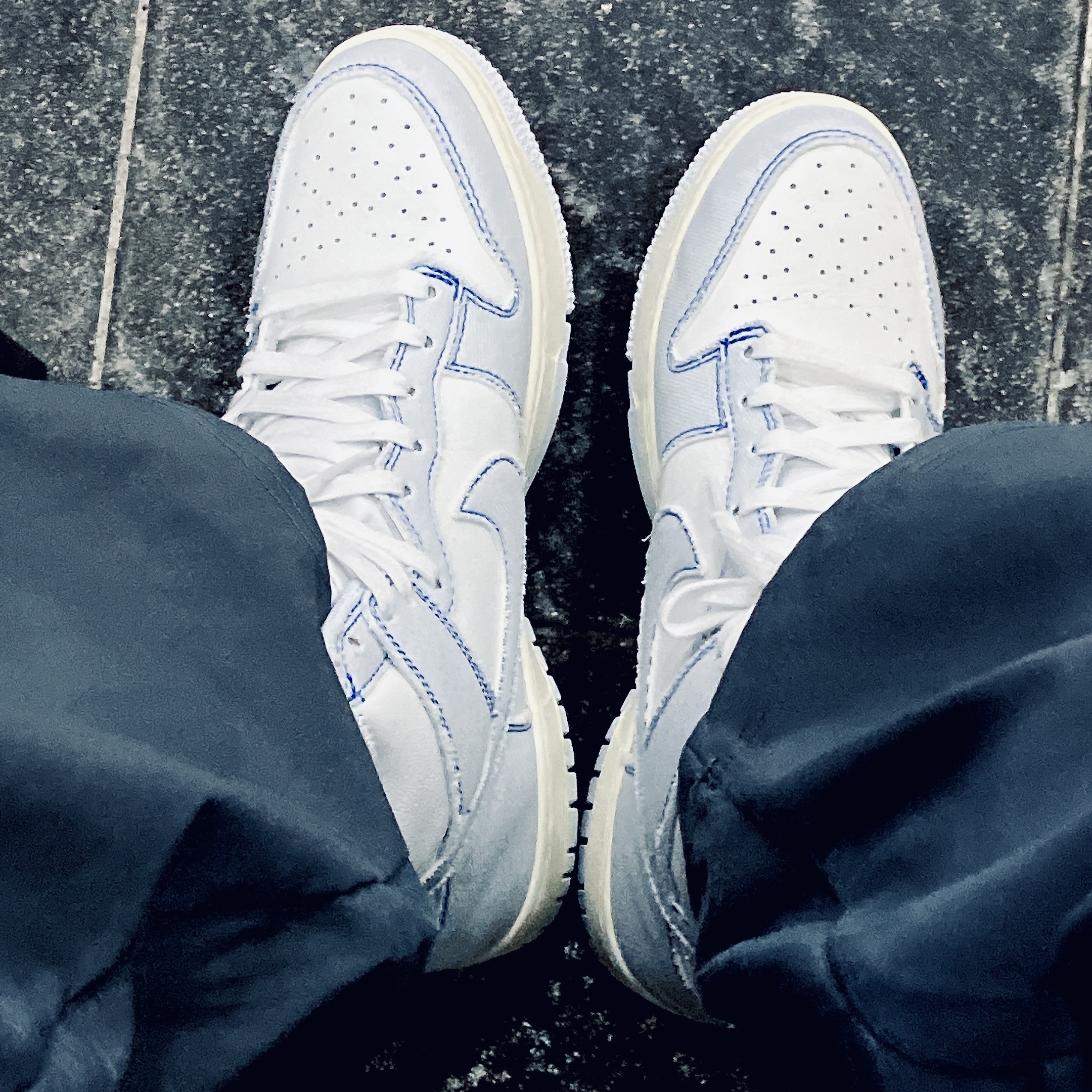 Nike Dunk High 1985 Royal Blue 착용 스타일