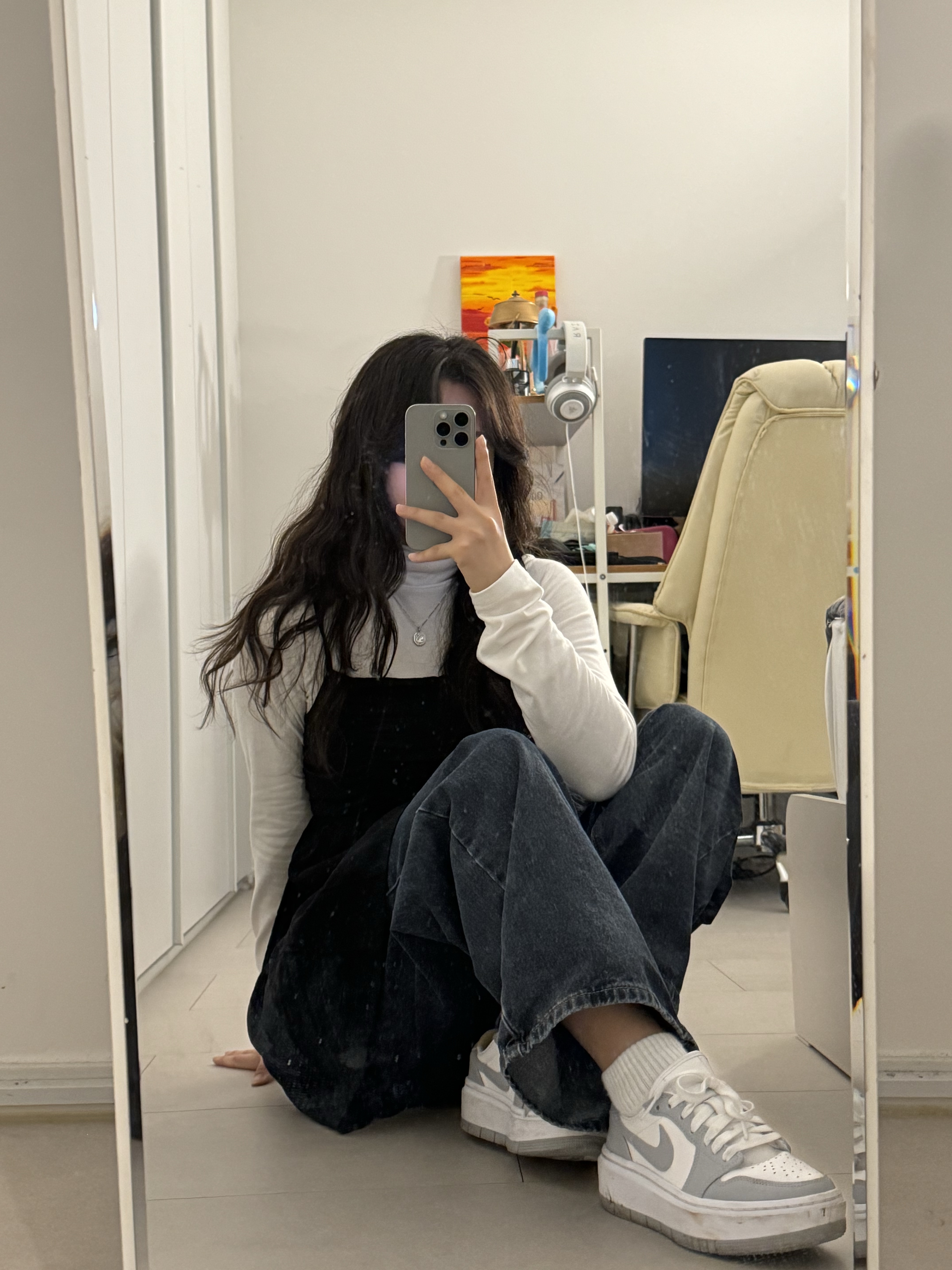 (W) Jordan 1 Elevate Low White and Wolf Grey 착용 스타일