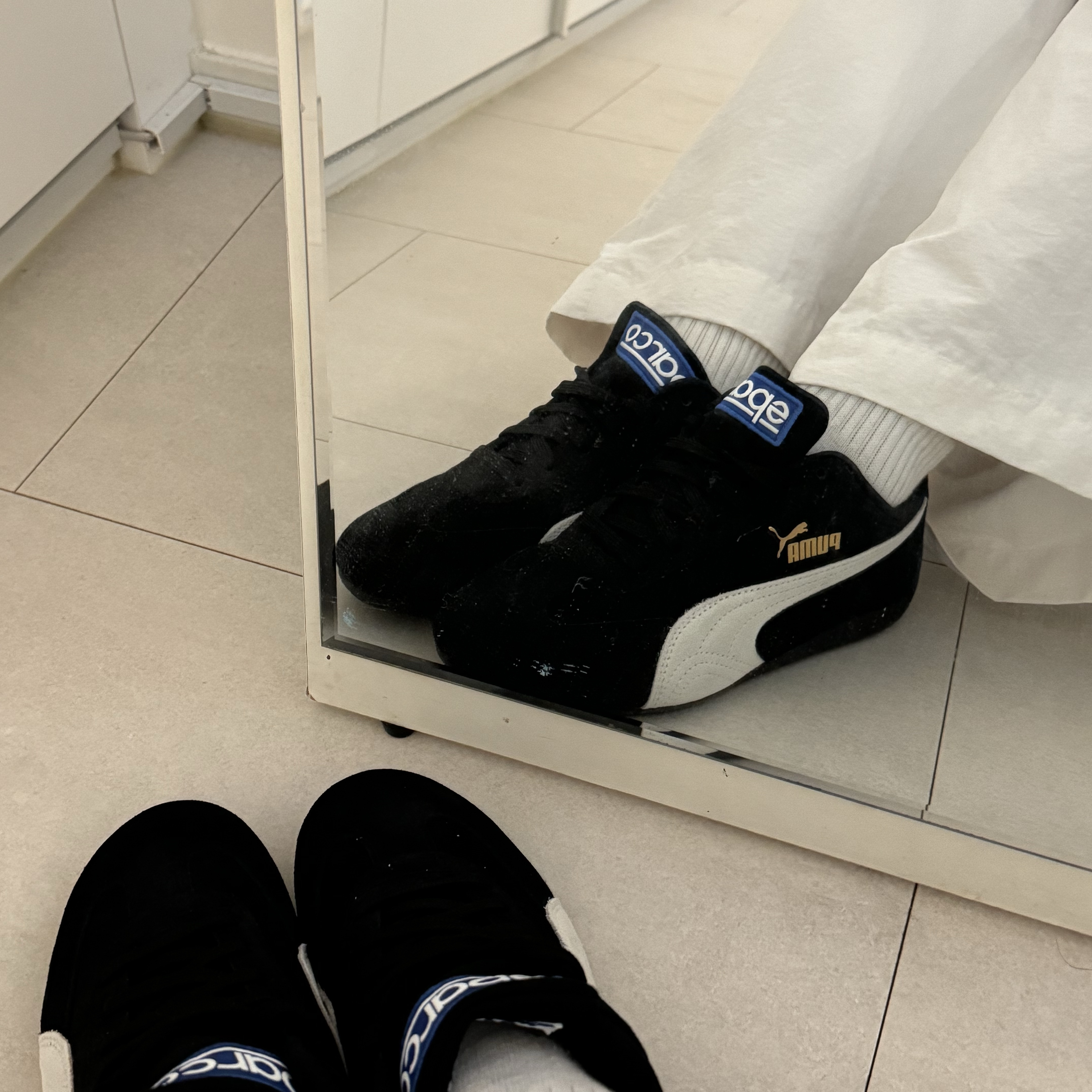 Puma Speedcat OG Sparco Black White 착용 스타일