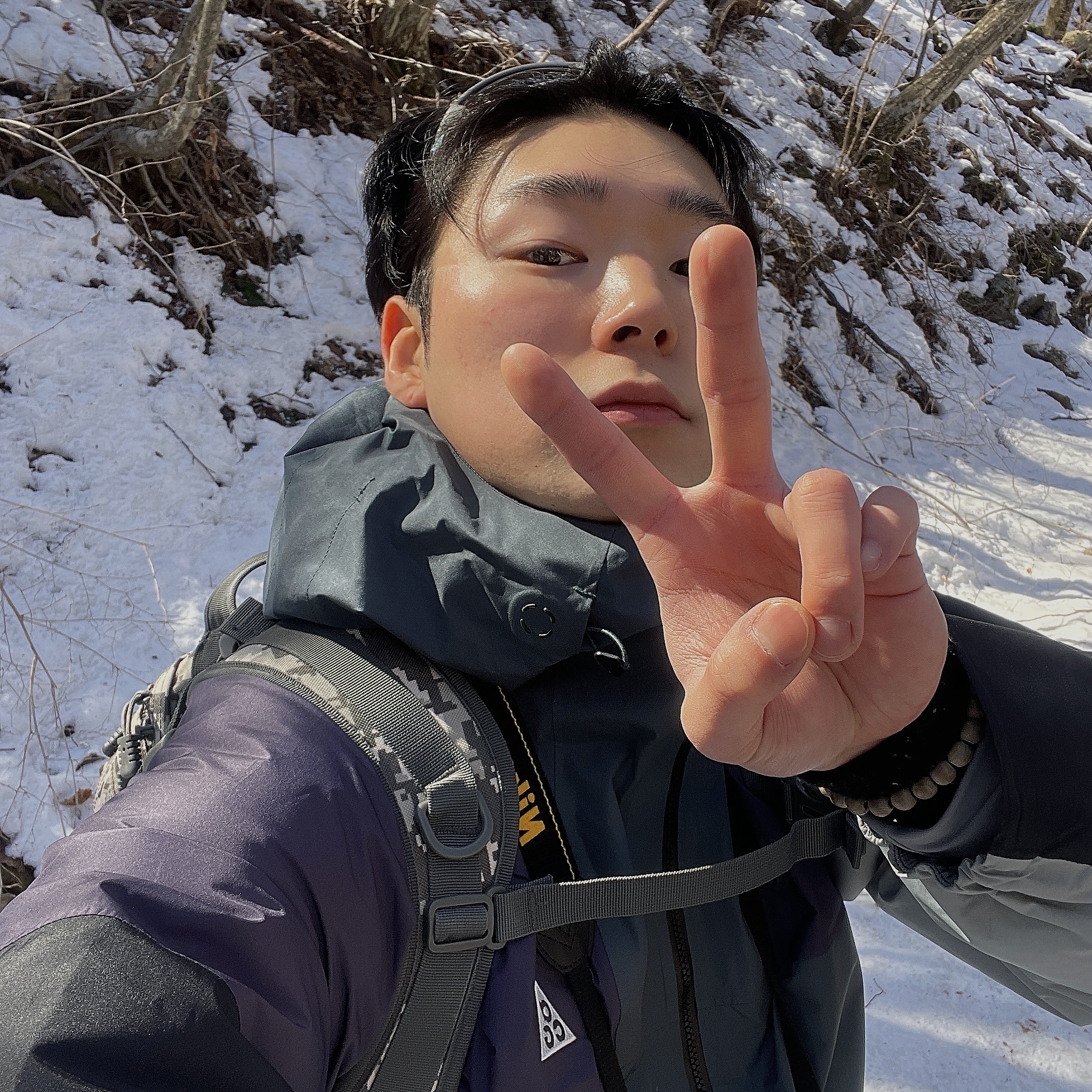 Nike ACG Storm-Fit ADV Chain of Craters Jacket Faded Spruce Black - Asia, Nike ACG Therma-Fit ADV Rope De Dope AOP Jacket Cool Grey - Asia 착용 스타일 - 3