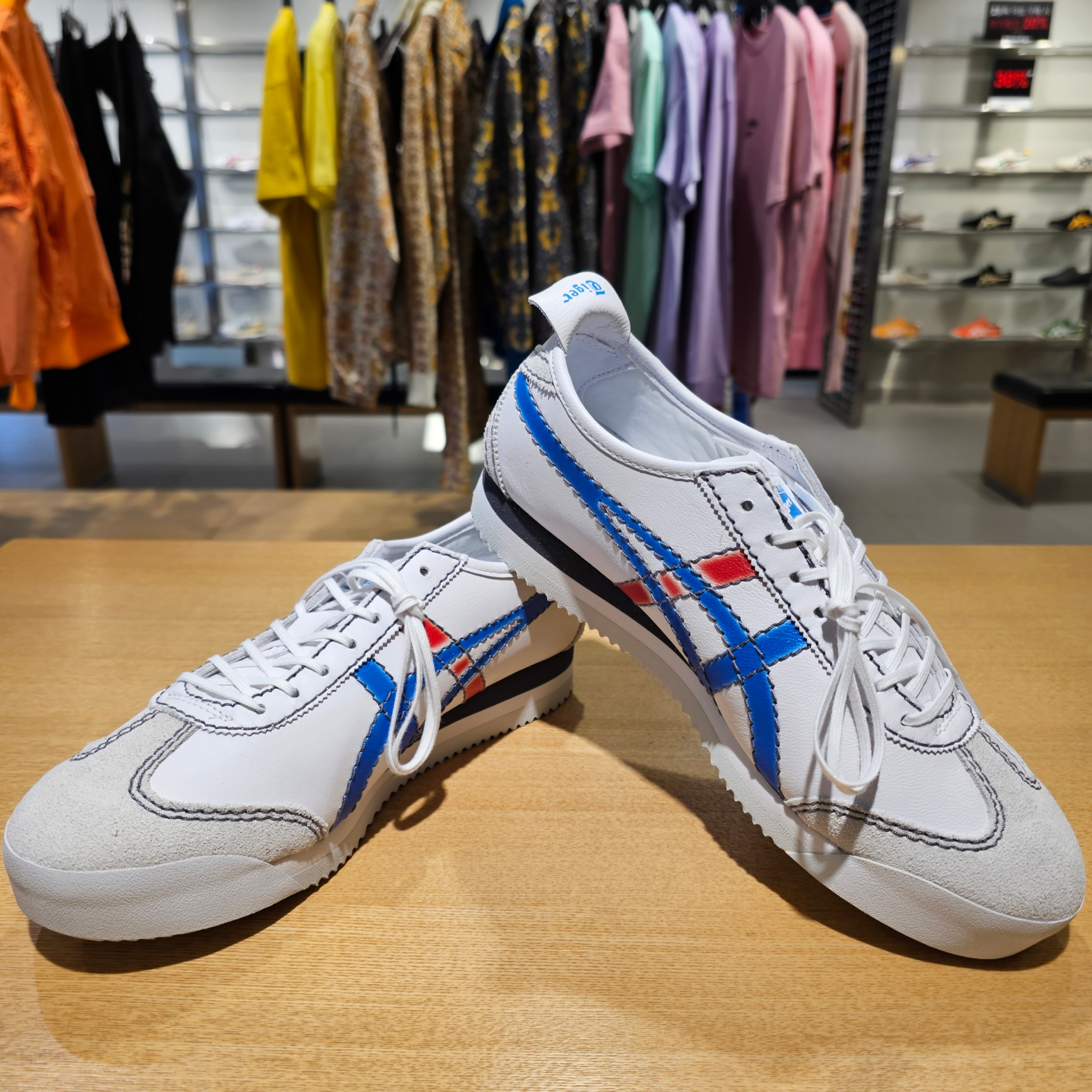 Onitsuka Tiger Mexico 66 SD PF White Directoire Blue 착용 스타일 - 3