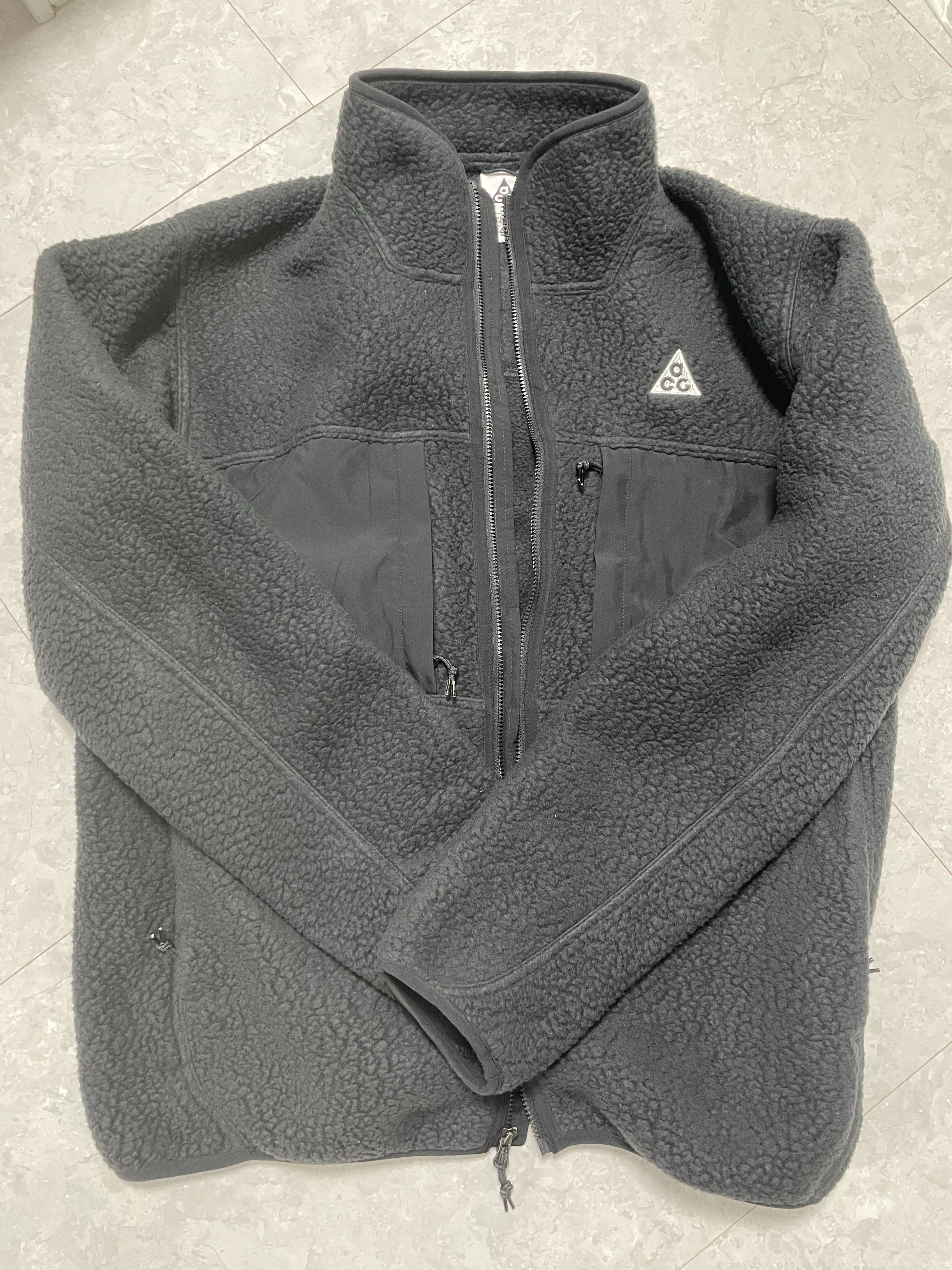Nike ACG Arctic Wolf Full Zip Top Black Anthracite - Asia 착용 스타일
