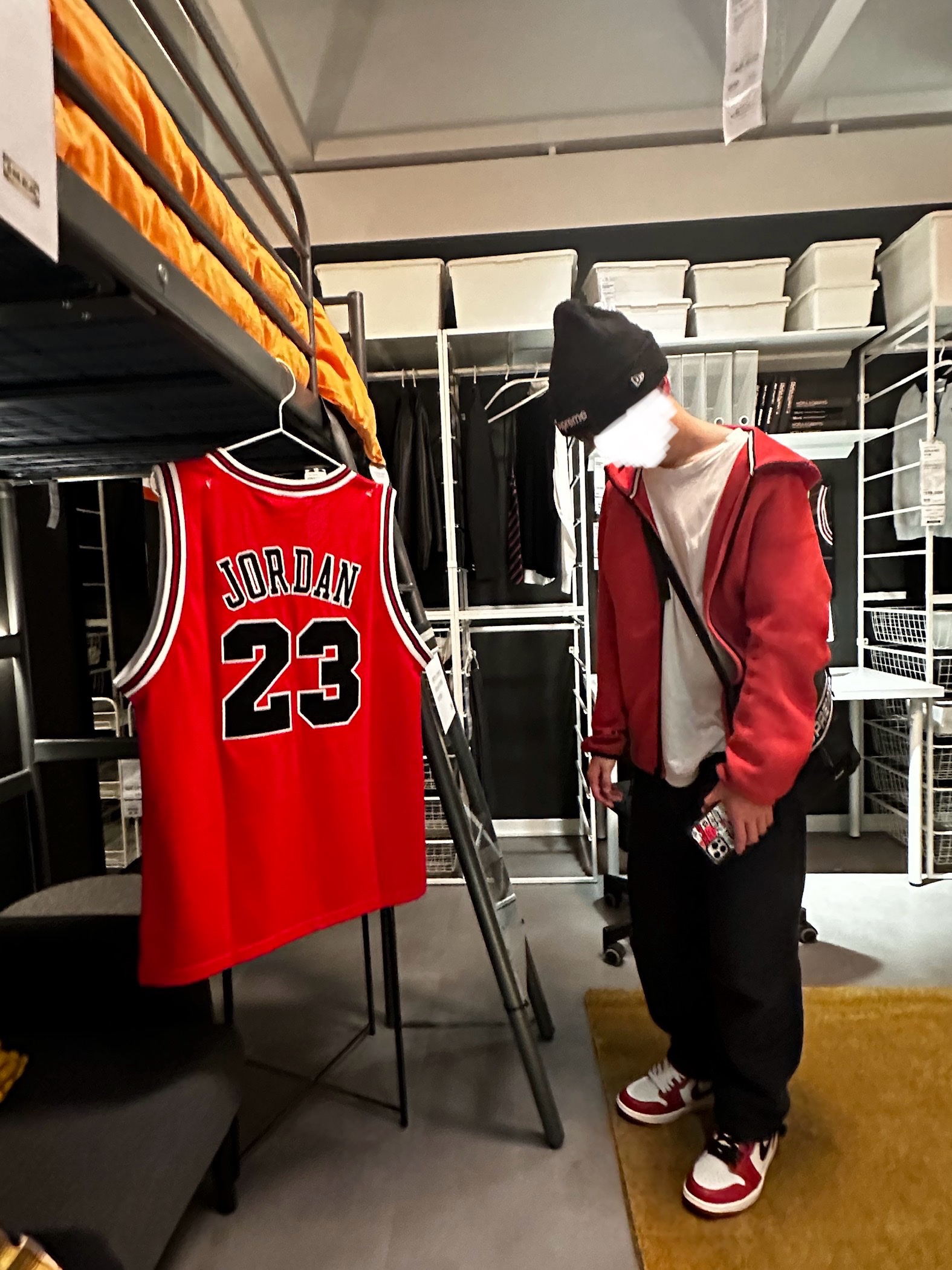 Jordan 1 Retro High OG Chicago 2022, Supreme New Era Box Logo Beanie Black - 23FW 착용 스타일