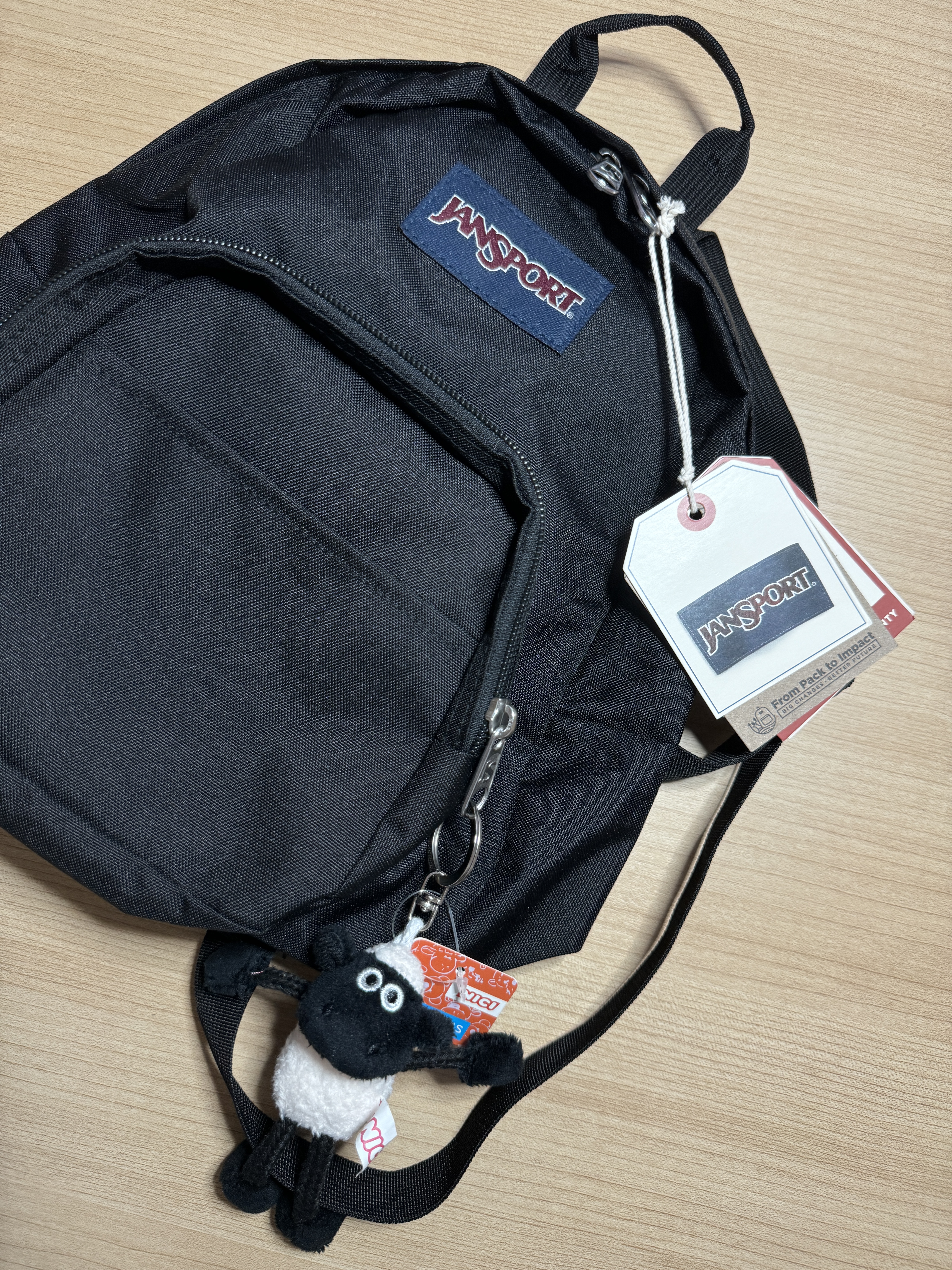 Jansport Half Pint Mini Backpack Black 착용 스타일