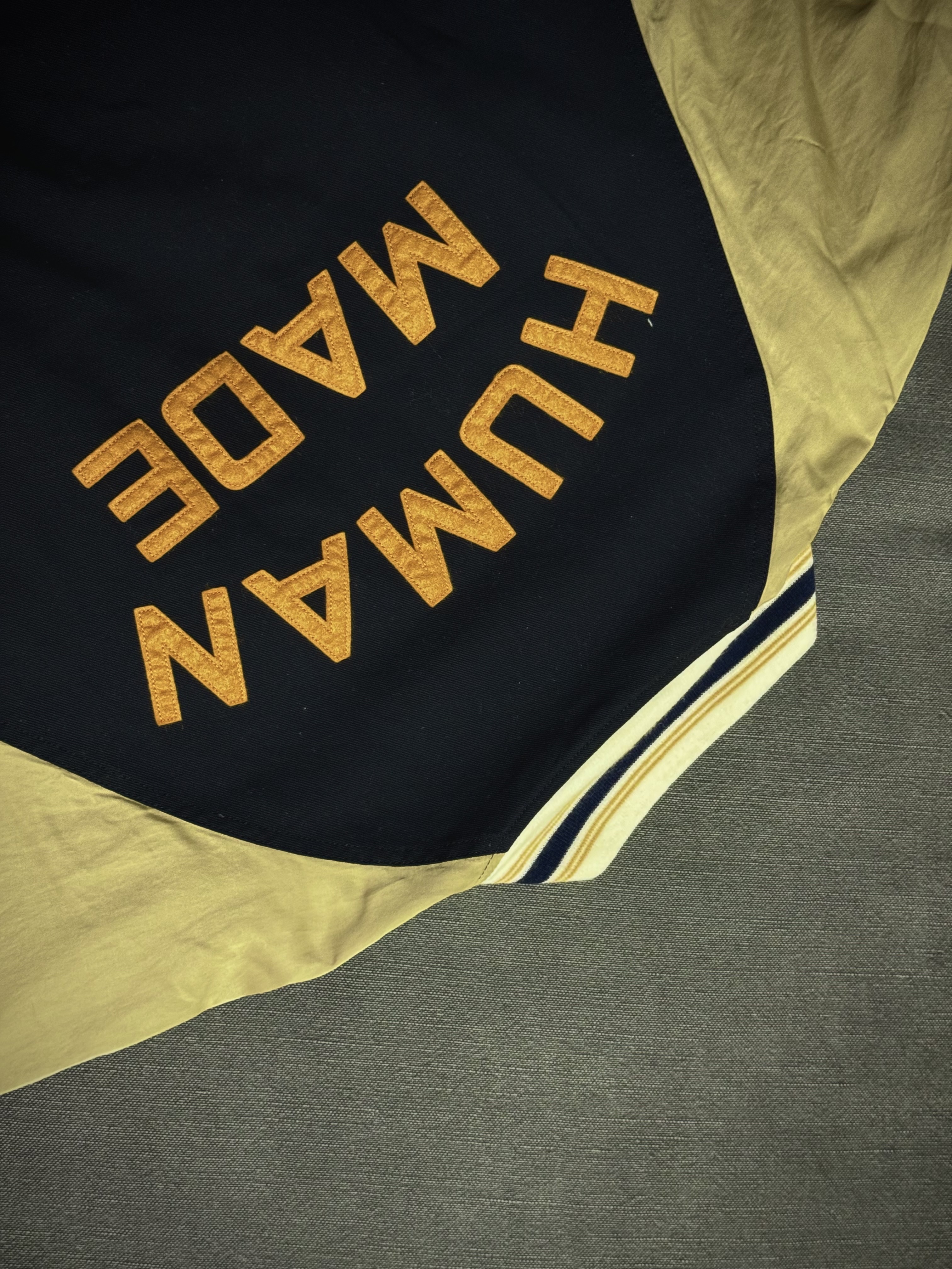 Human Made Baseball Jacket Navy 착용 스타일