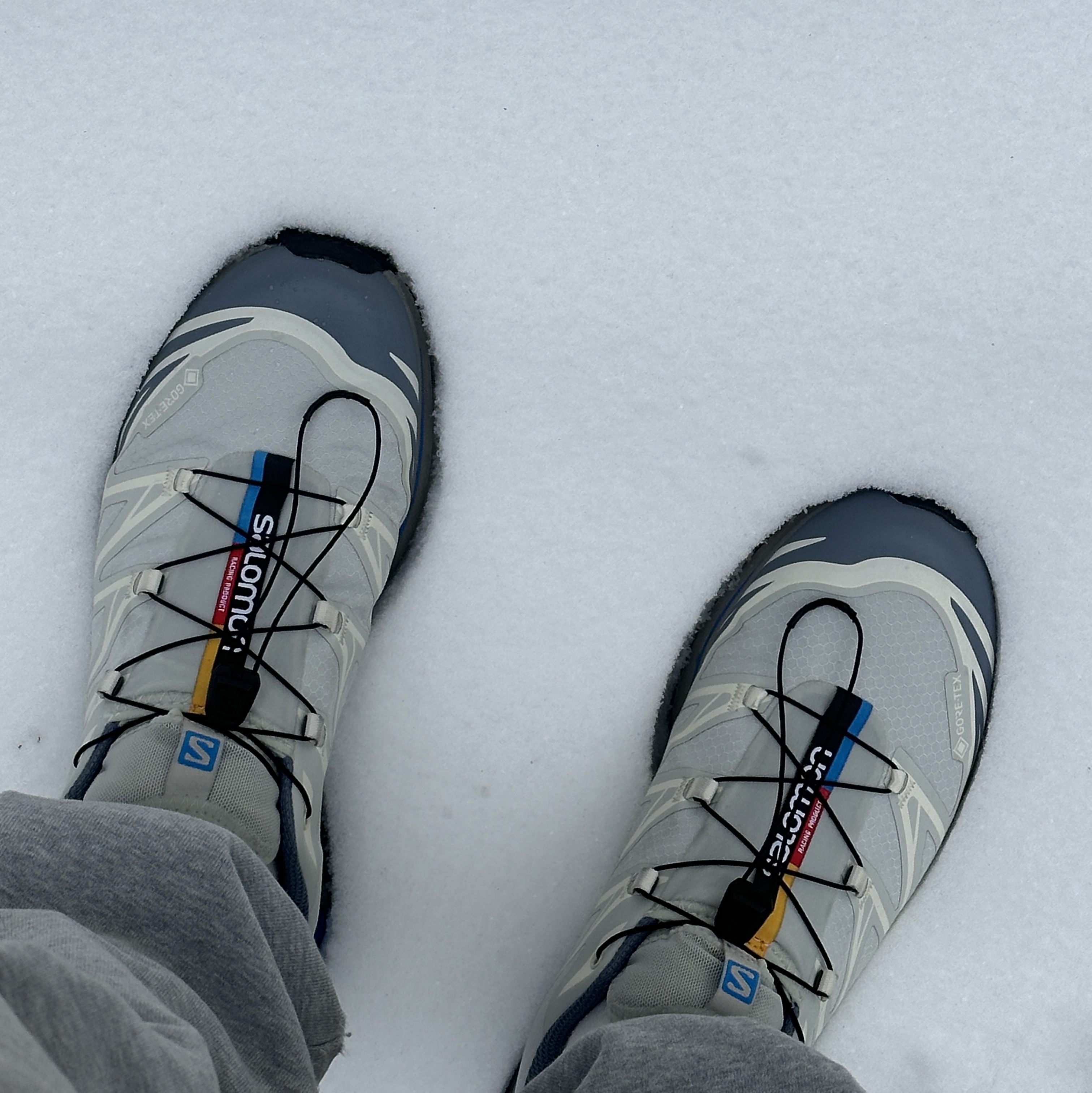 Salomon XT-6 GTX Metal Flint Stone 착용 스타일