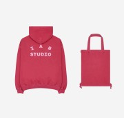 IAB Studio Pigment Hoodie & Sack Coral