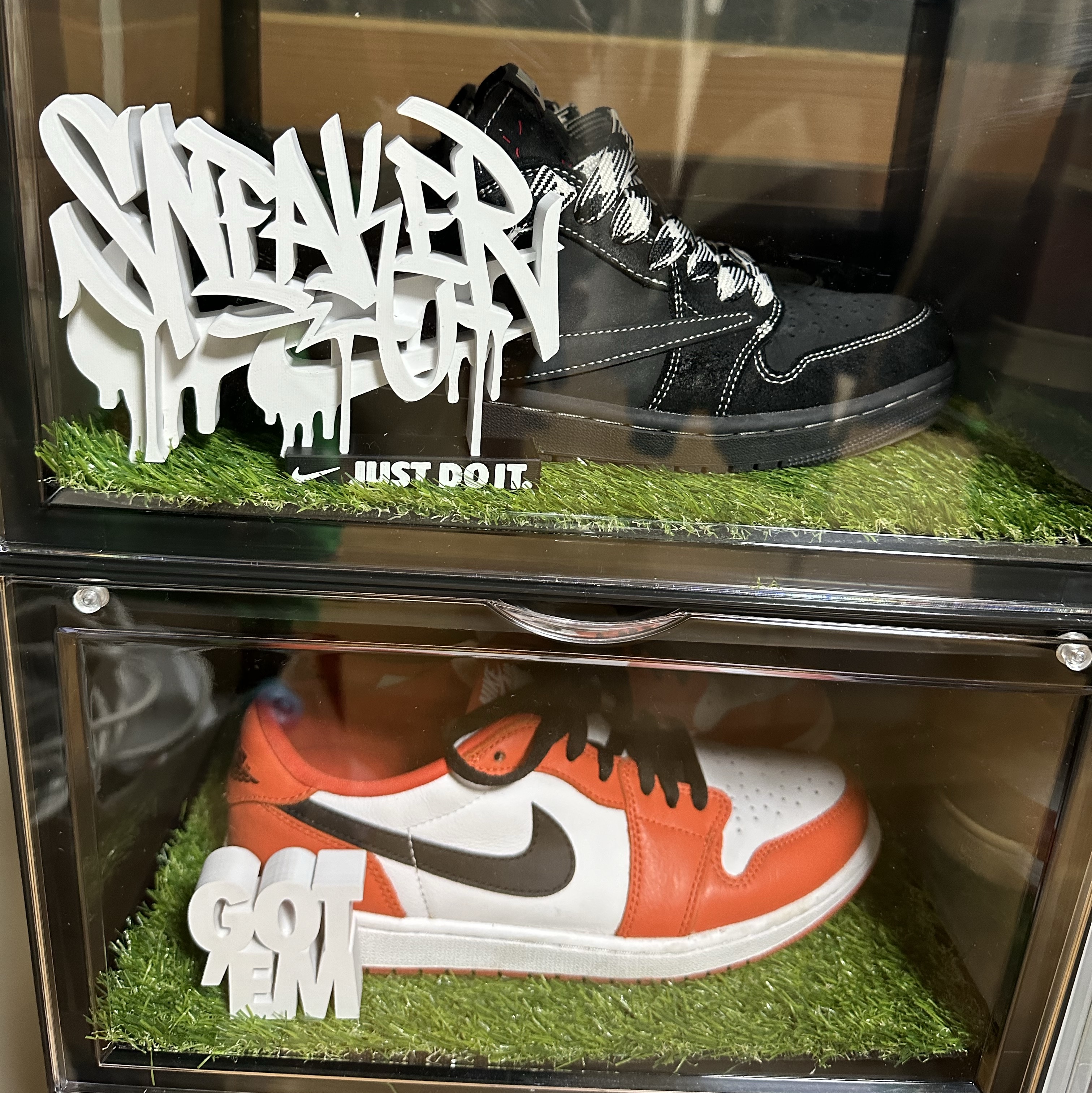 Jordan 1 x Travis Scott Retro Low OG SP Black Phantom, Jordan 1 Low OG Starfish 착용 스타일