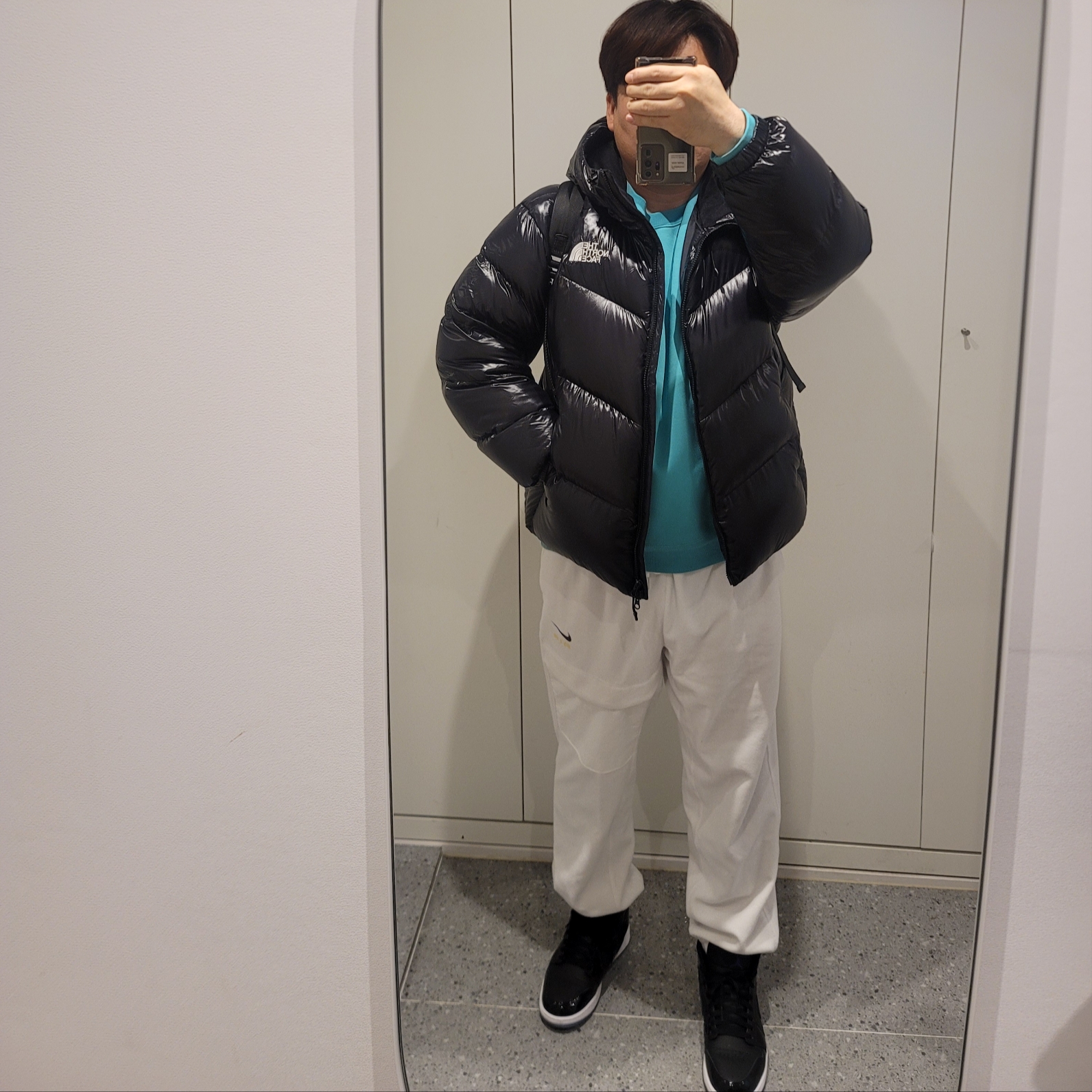 Nike NRG Solo Swoosh Crew Fleece Washed Teal - US/EU, Nike x Billie Eilish Air Force 1 High '07 SP Sequoia 착용 스타일 - 3