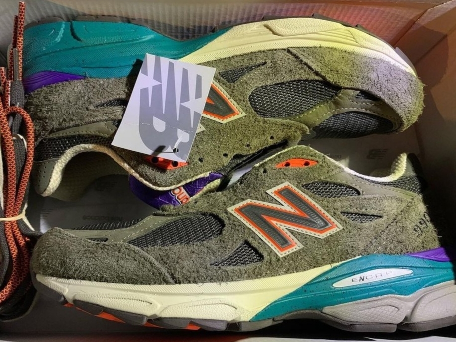 New Balance x YCMC 990v3 Made in USA Green Purple - YCMC Exclusive 착용 스타일