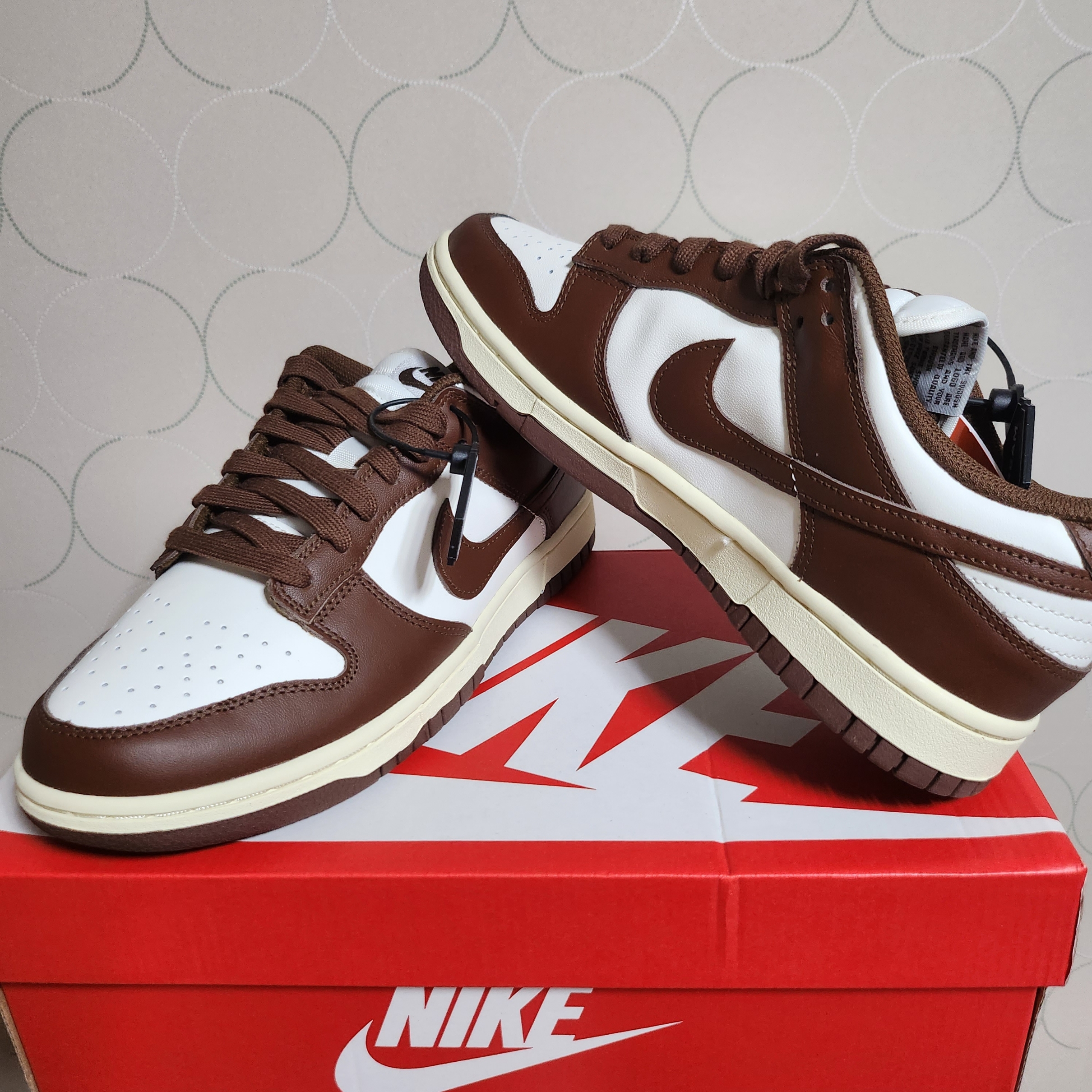 (W) Nike Dunk Low Sail Cacao Wow 착용 스타일 - 1