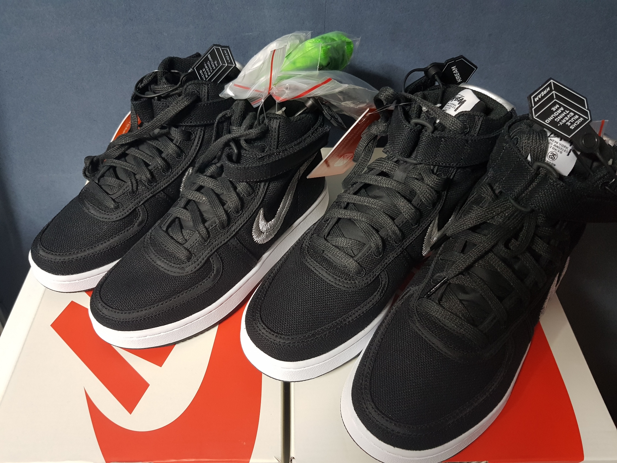 Nike x Stussy Vandal High Black 착용 스타일