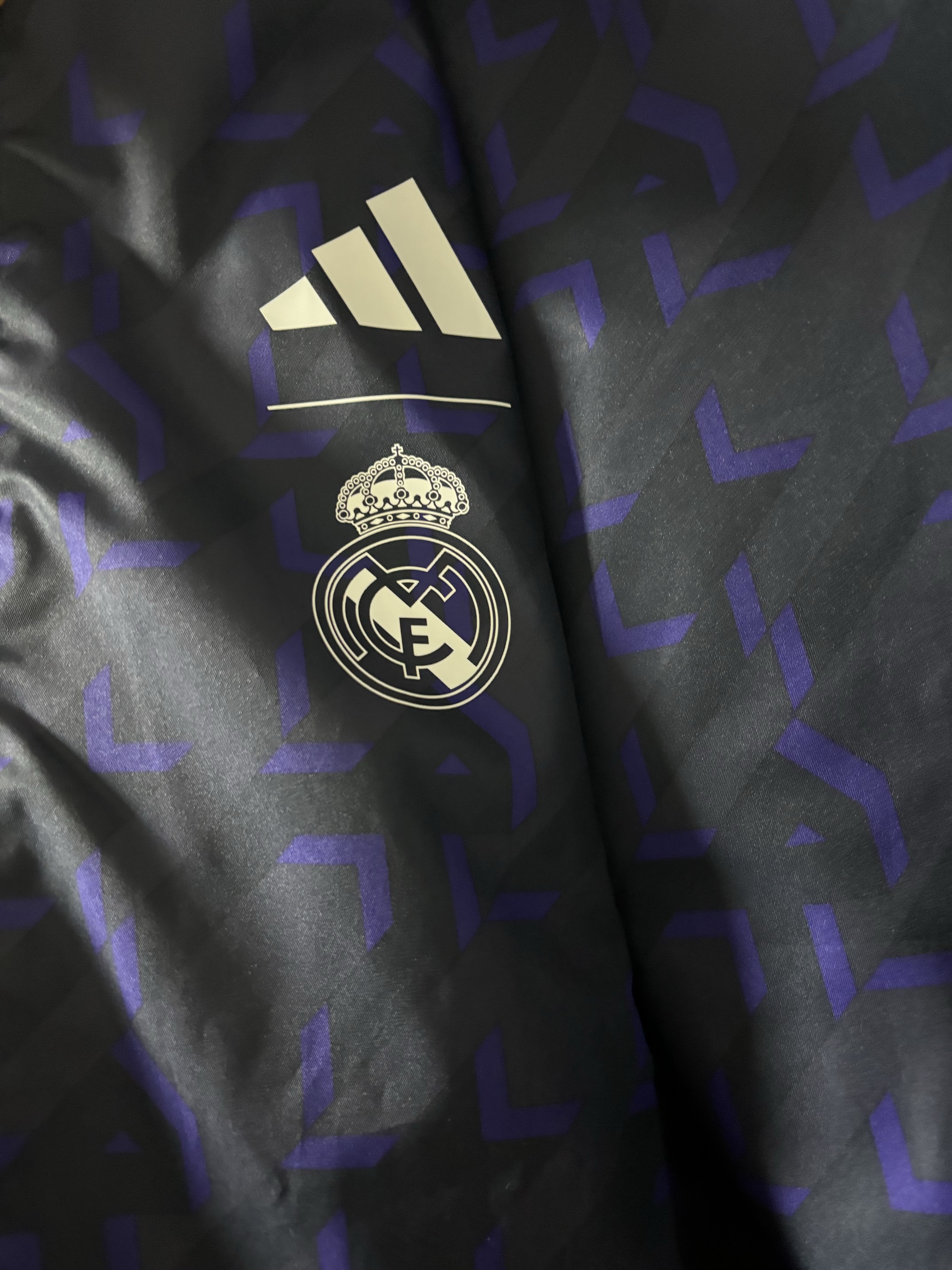 Adidas Real Madrid Anthem Jacket Legend Ink - KR Sizing 착용 스타일 - 2