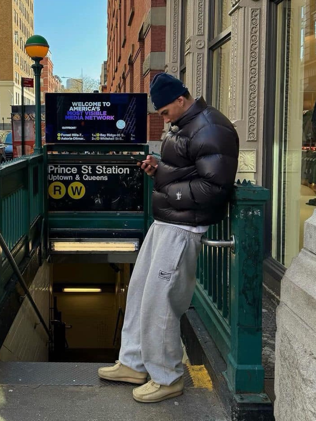 Nike x Stussy NRG Fleece Pants Dark Grey Heather (DO9340-063), Nike x Stussy Fleece Pants Grey Heather (FN5231-050) 착용 스타일 - 2