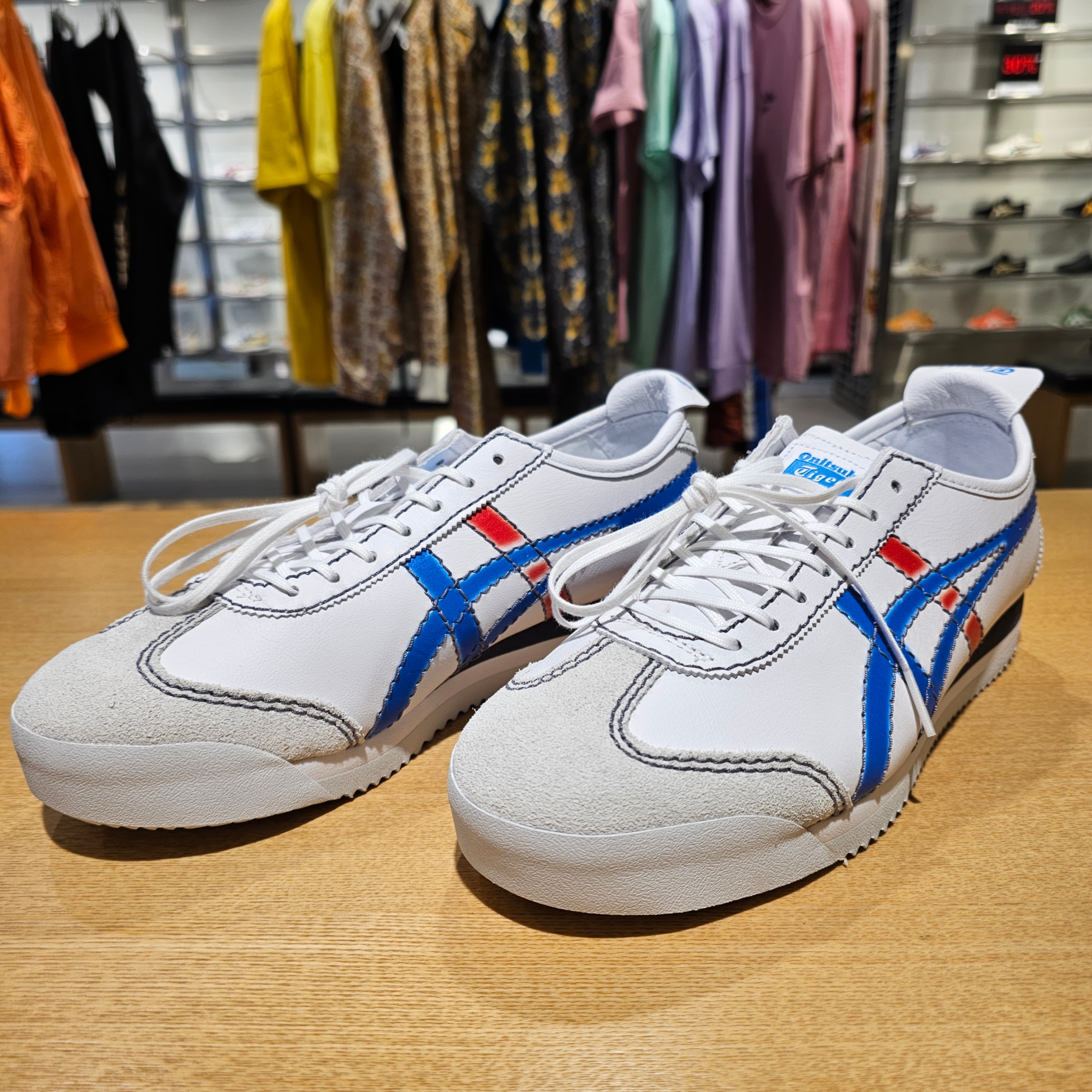 Onitsuka Tiger Mexico 66 SD PF White Directoire Blue 착용 스타일 - 2