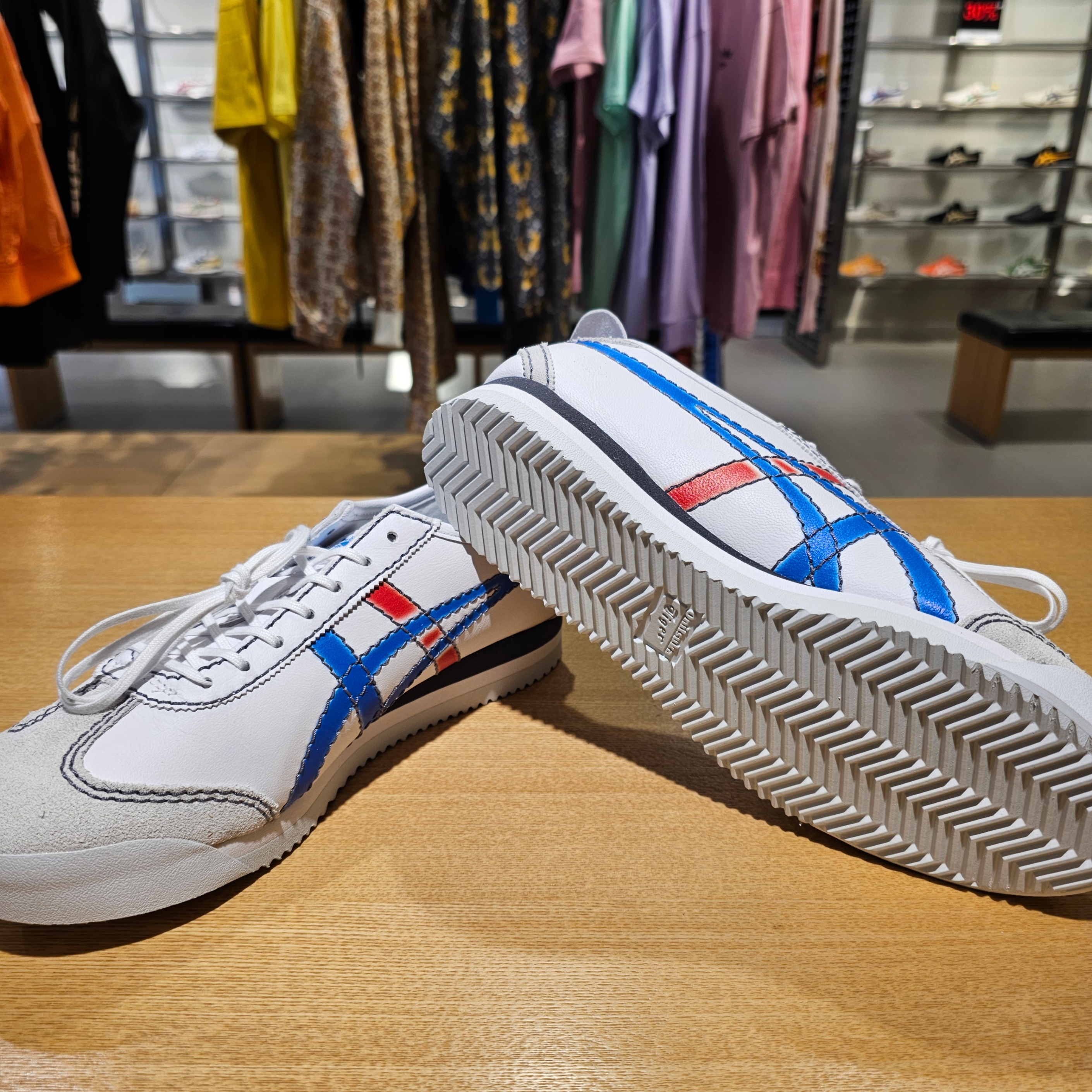 Onitsuka Tiger Mexico 66 SD PF White Directoire Blue 착용 스타일 - 4