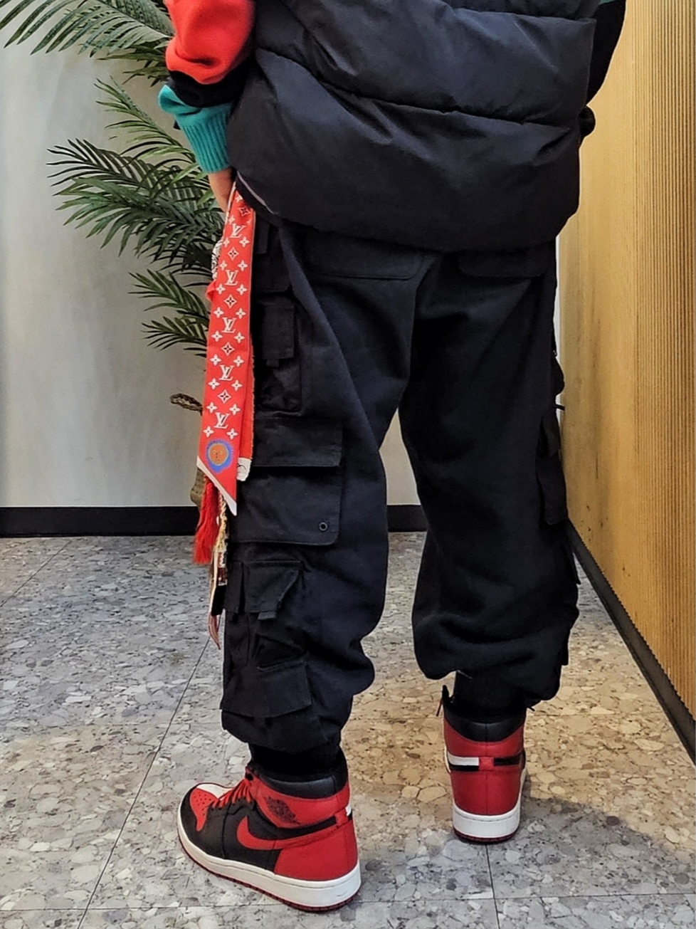 Nike x Peaceminusone Wide Pants Black (DR0096-010), Peaceminusone Leather Wallet #1 Multi 착용 스타일 - 5