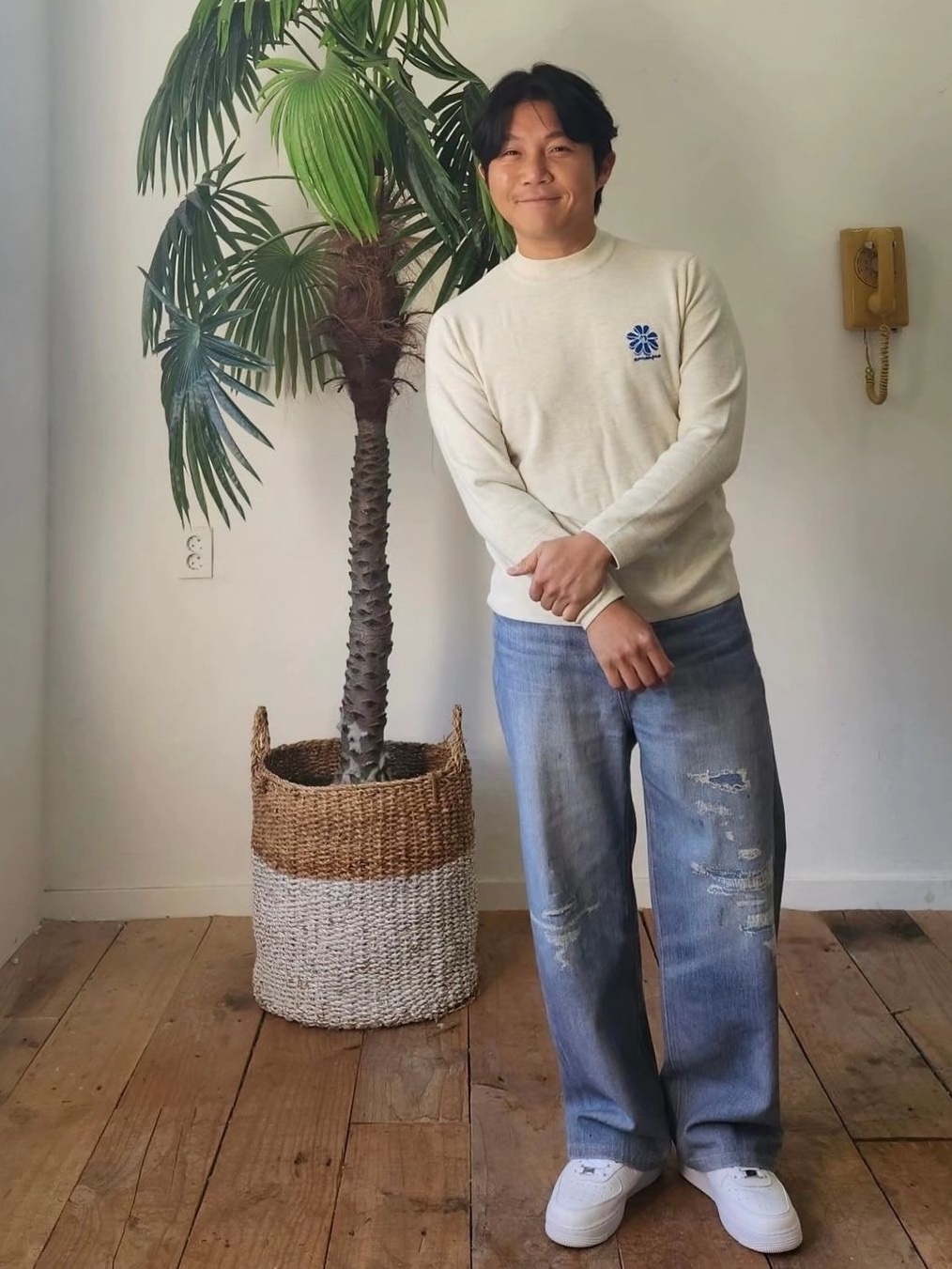 Porta Highlight Washed Denim Blue 착용 스타일 - 5