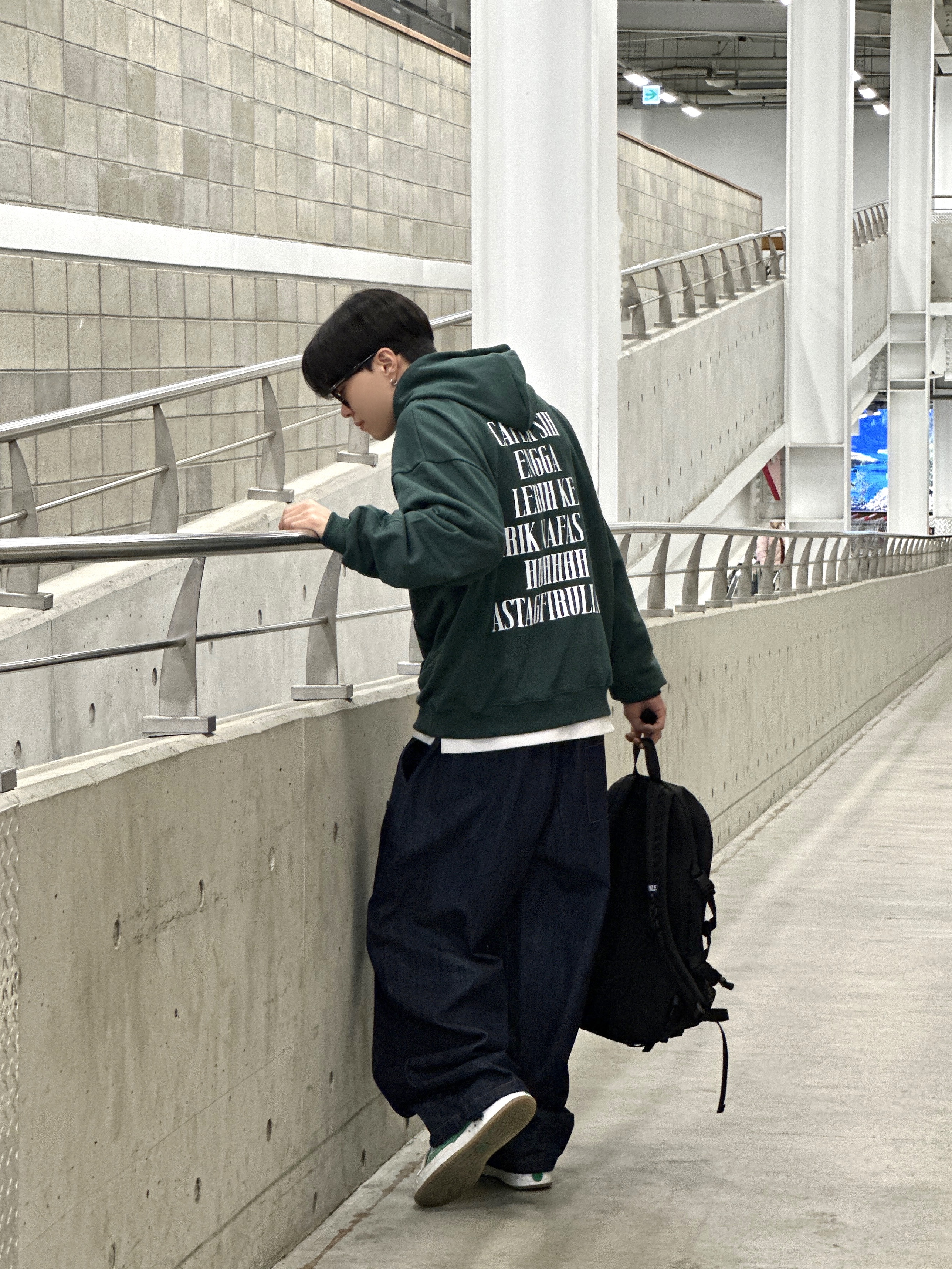 Adidas Adimatic Green 착용 스타일 - 5