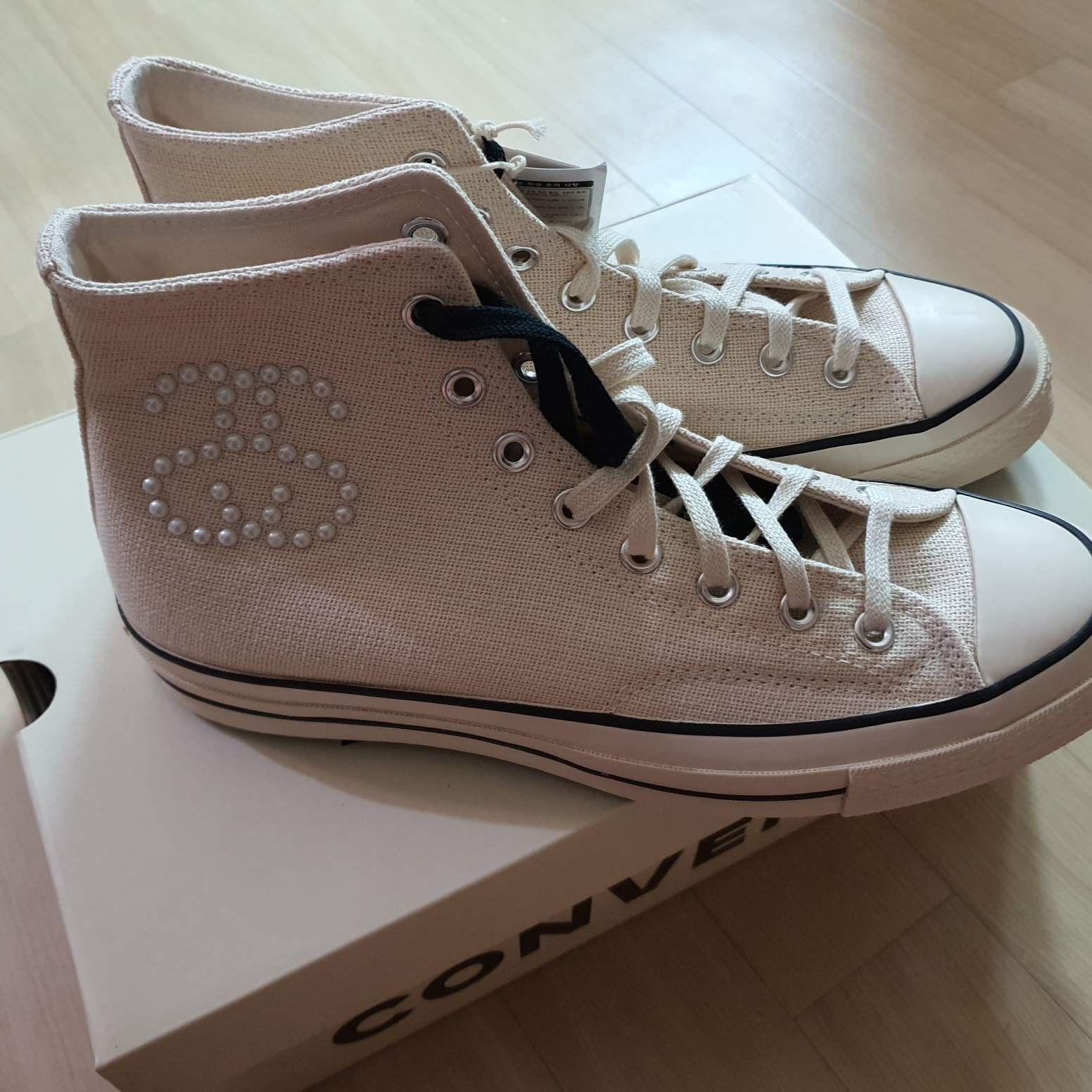 Converse x Stussy Chuck 70 High Natural Ivory 착용 스타일