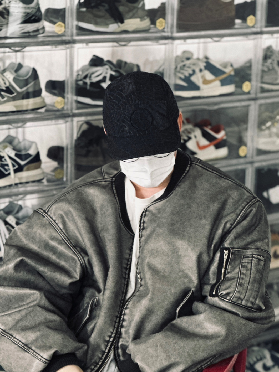 Supreme x Stone Island Camp Cap Black - 23FW 착용 스타일 - 2