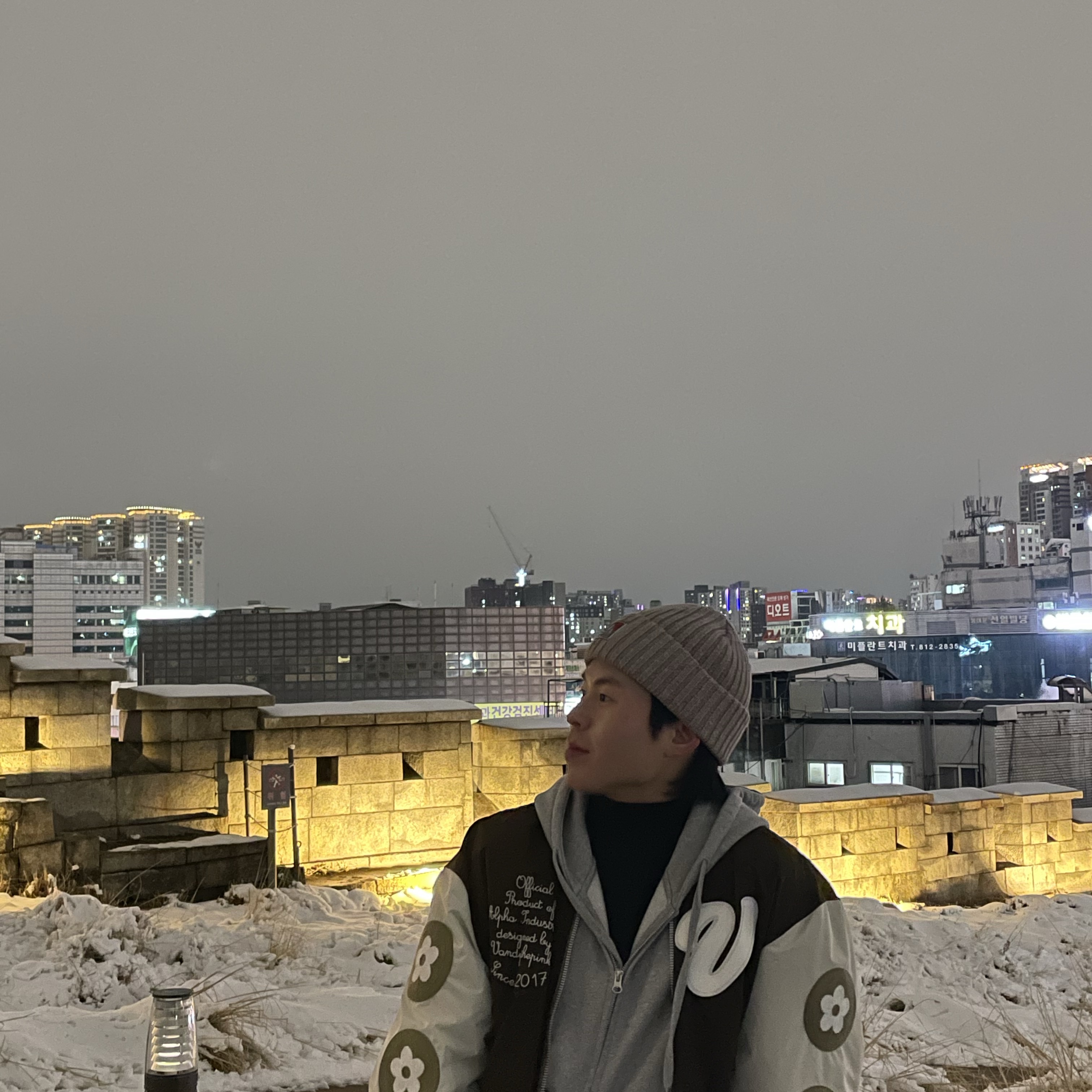 Vandy The Pink x Alpha Industries Bomber Jacket Lead Gray 착용 스타일