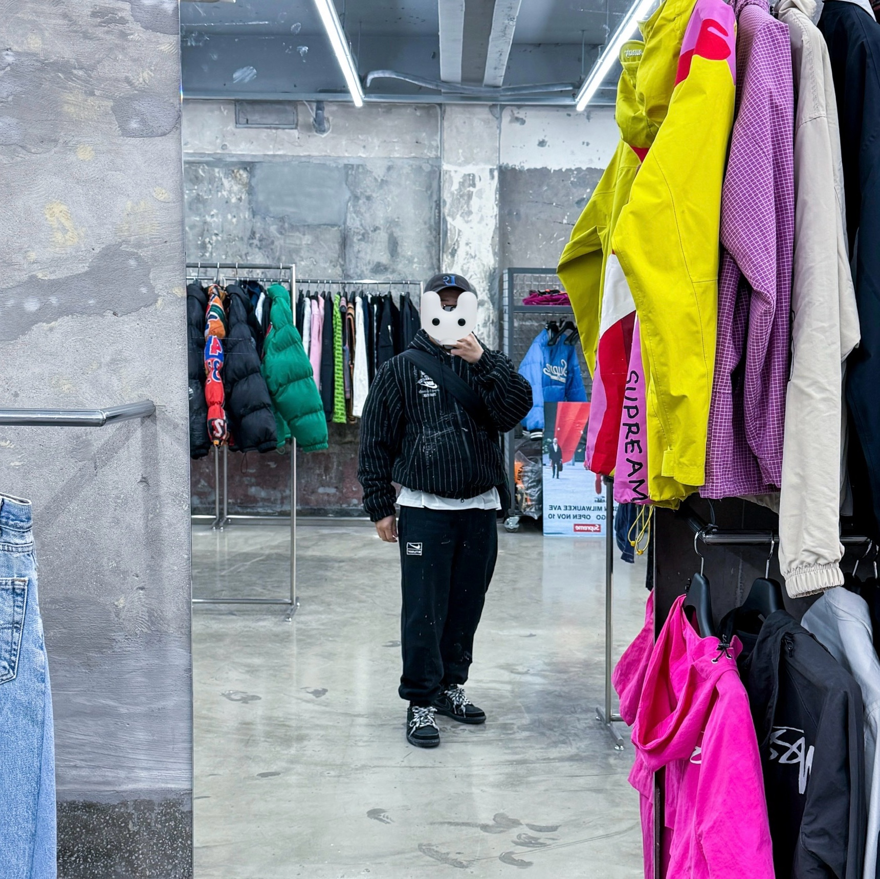 Jordan 1 x Travis Scott Retro Low OG SP Black Phantom, Nike x Stussy Washed Fleece Pants Black (FN5235-010) 착용 스타일