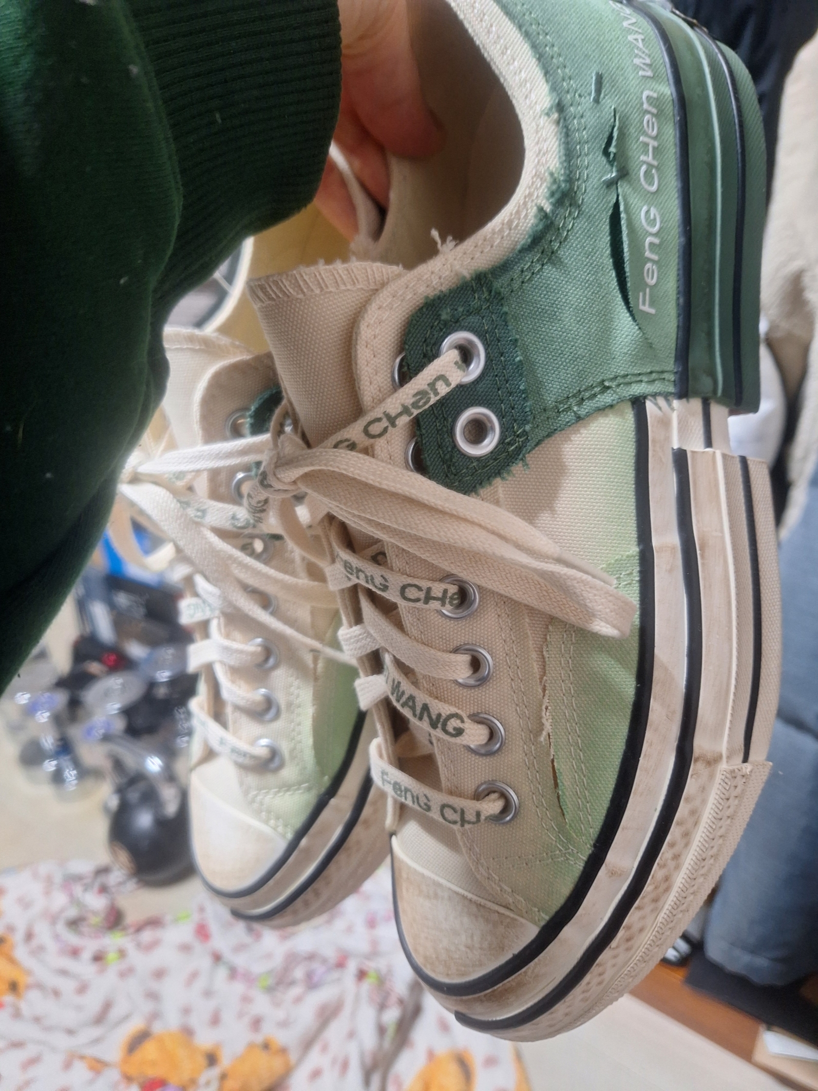 Converse x Feng Chen Wang Chuck 70 Ox 2-in-1 Myrtle 착용 스타일